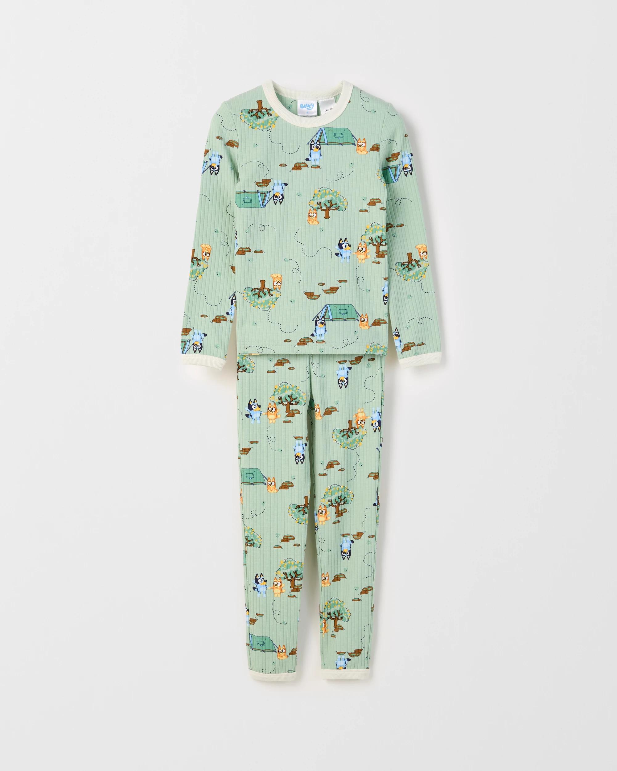 1 Bluey Australian Cotton Younger Boys Rib Pyjama Set BLUEY, 1 of 5