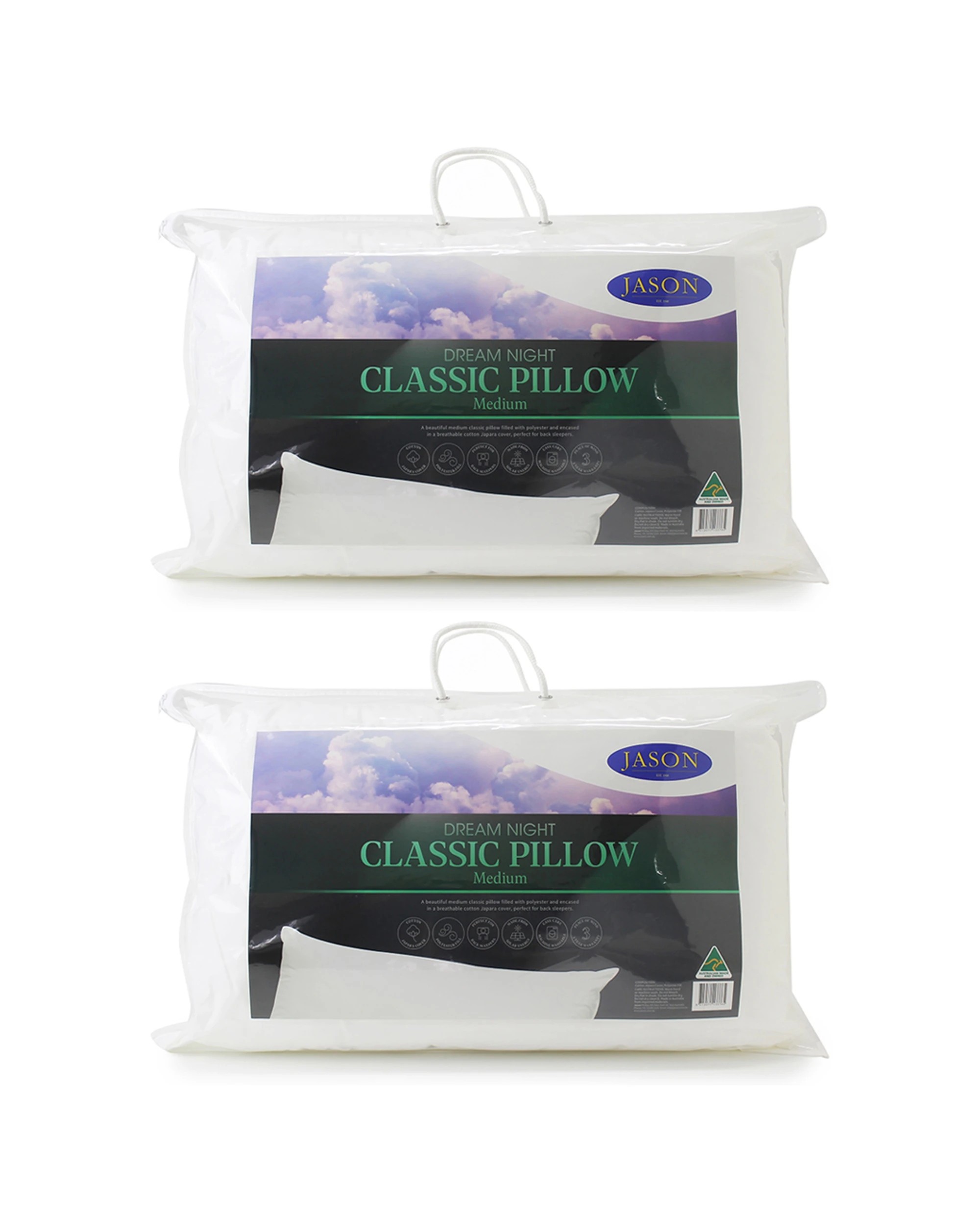 1 Jason Dream Night Firm Pillow 2PK - White, 1 of 3