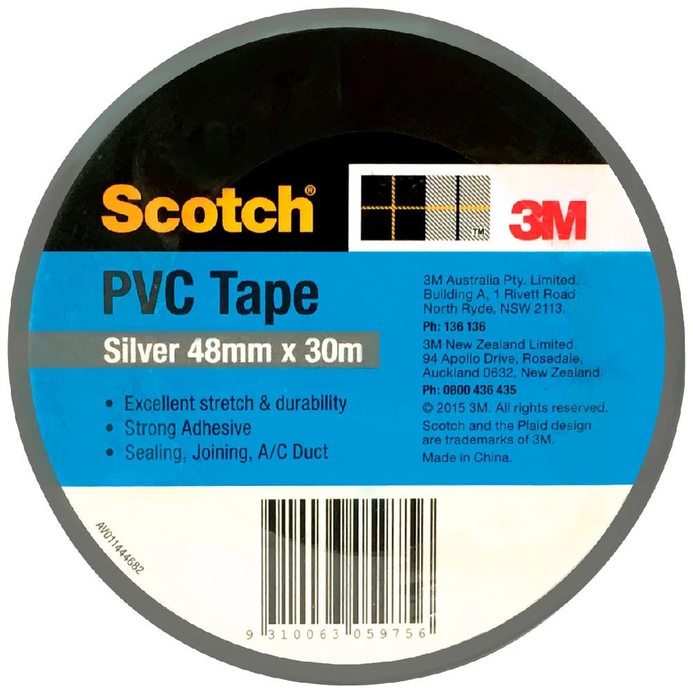1 Scotch PVC Duct Tape 48mm x 30m Silver, 1 of 2