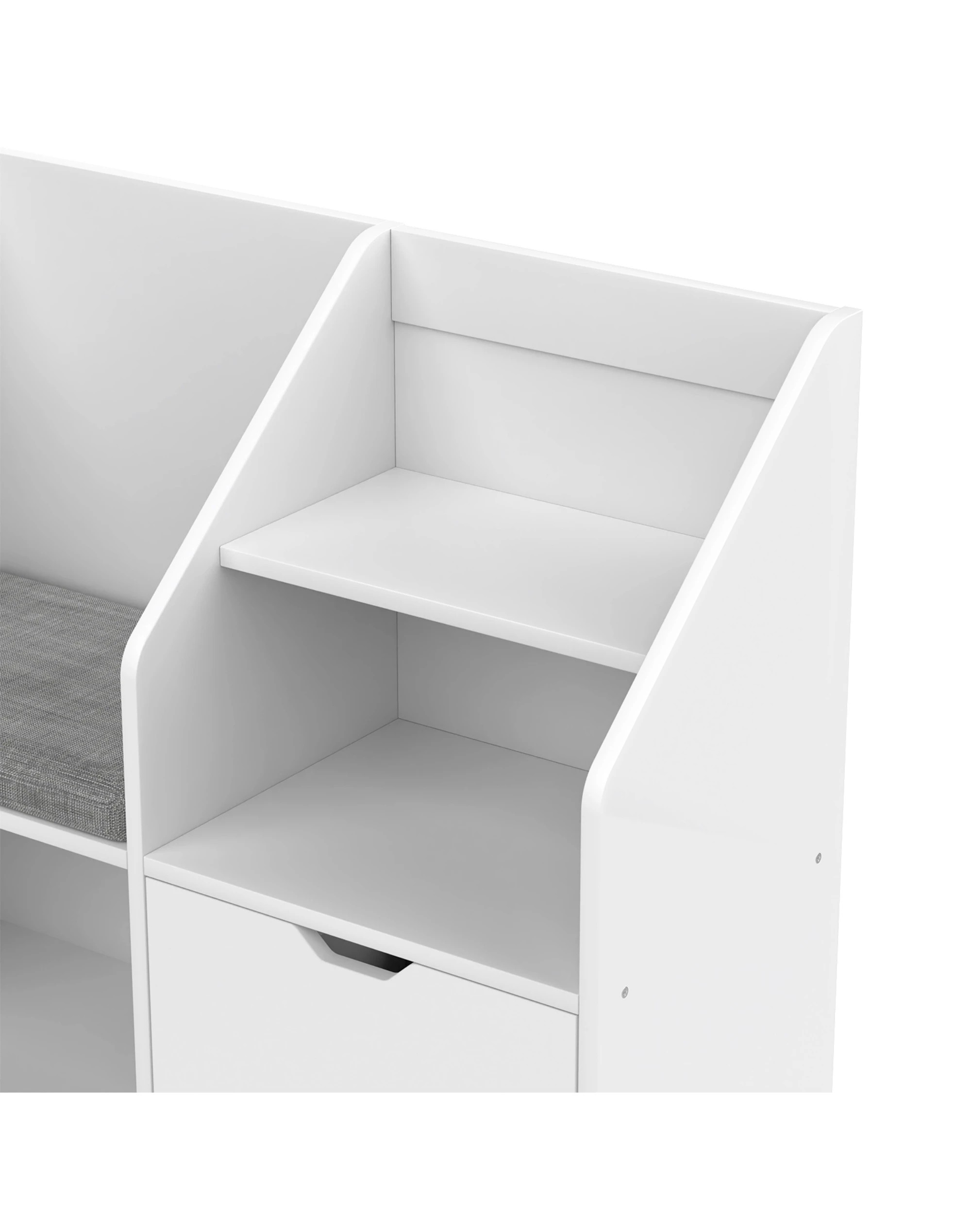 8 4-in-1 Kids Bookcase w/ Reading Nook Standing Toys and Books Storage Organiser Toy Chest, 8 of 10