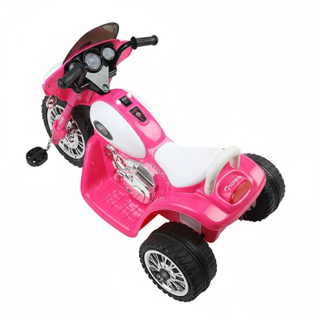 4 Rigo Kids Electric Ride On Patrol Police Car 6V - Pink, 4 of 5