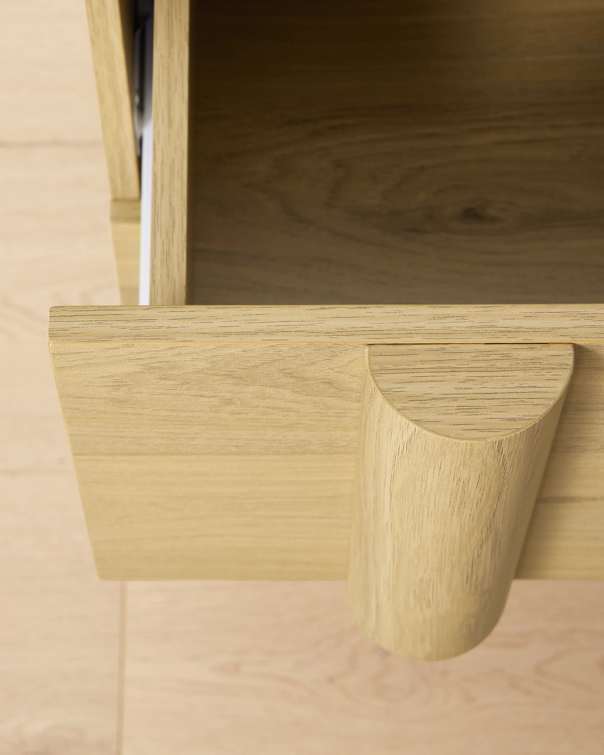 8 Piper 2 Drawer Bedside Table - Oak, 8 of 10
