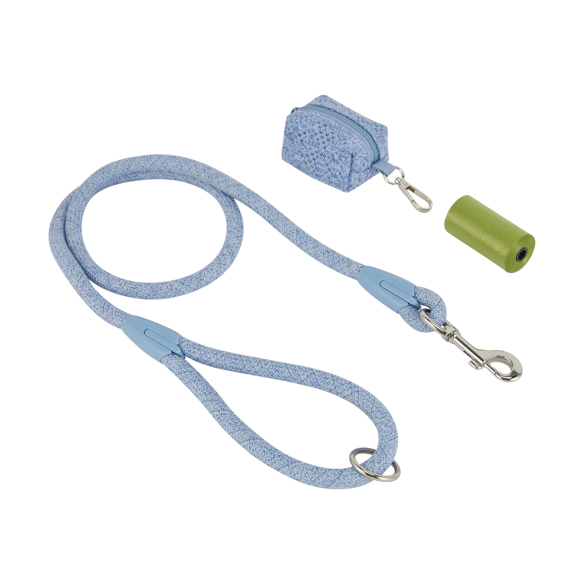 1 Pet Blue Knit Lead and Poo Bag Holder, 1 of 5