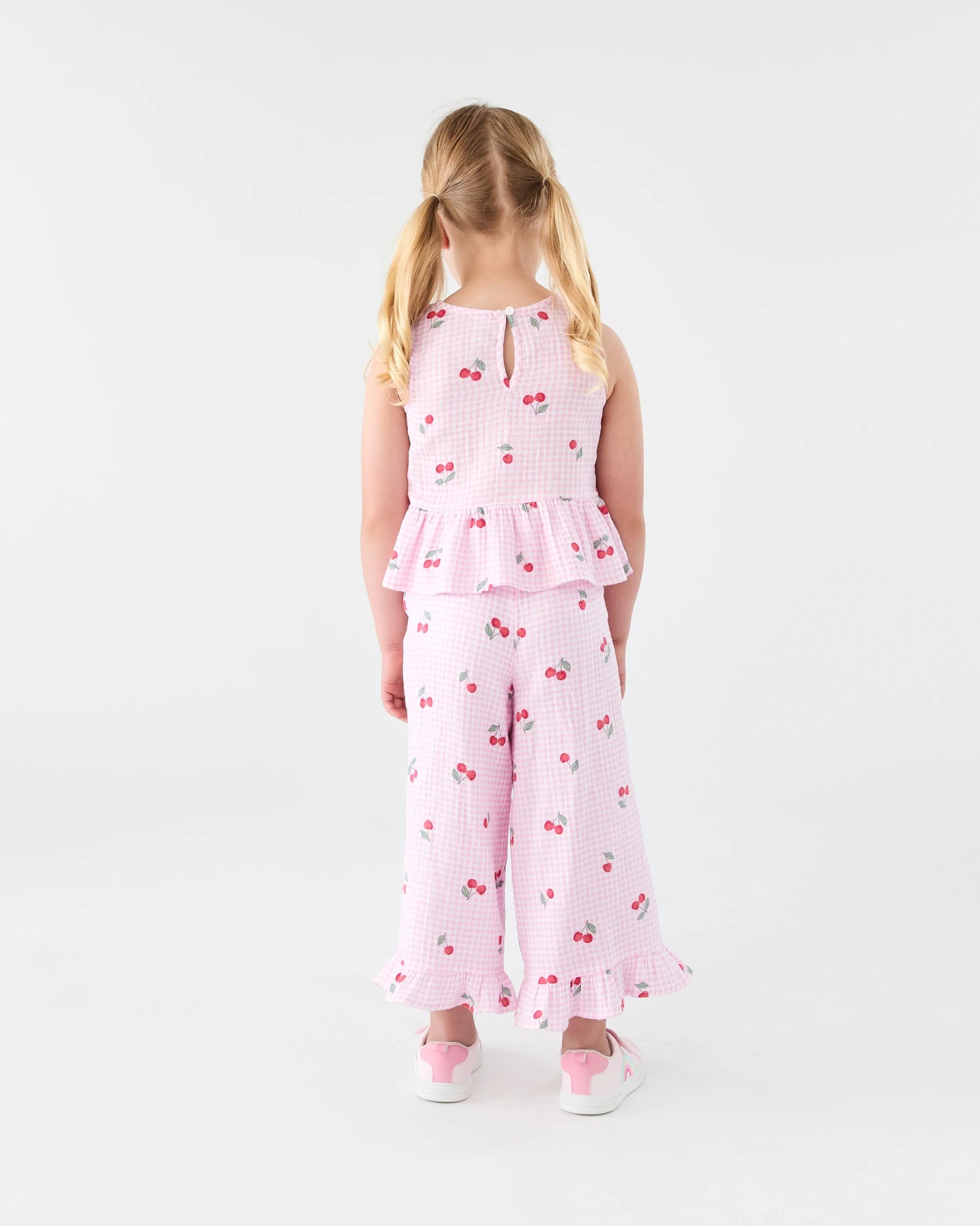 6 Tie Front Frill Top Pnk Cherry, 6 of 6