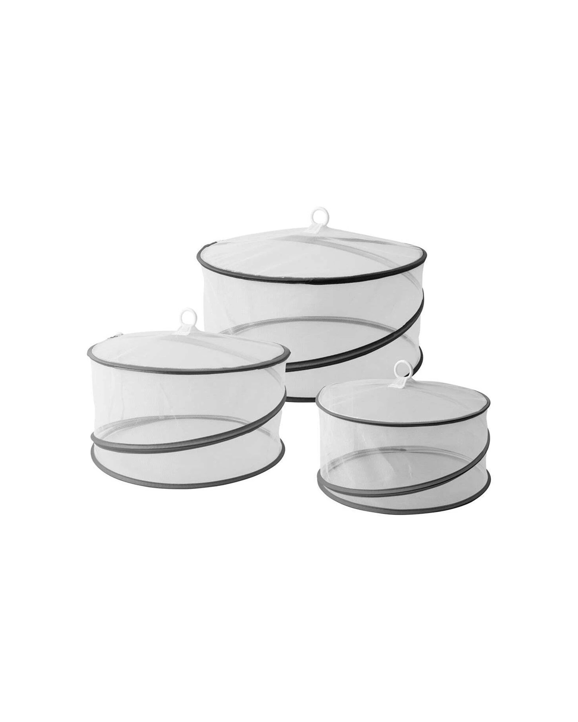 1 Avanti 3pc Pop Up Food Covers Mesh Collapsible Set For Indoor Outdoor Use - White, 1 of 1