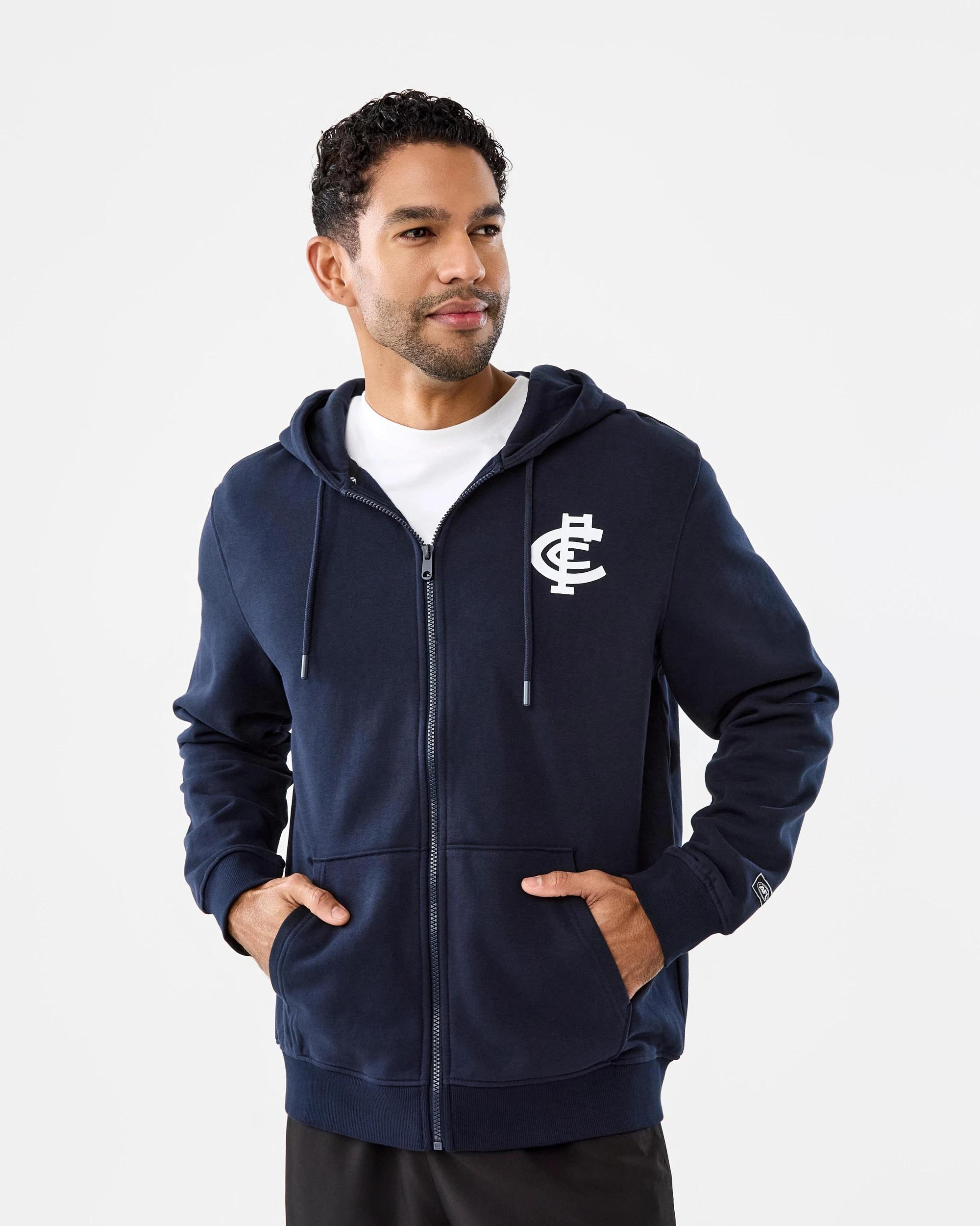 1 Official AFL Adult Zip Through Hoodie Carlton, 1 of 9