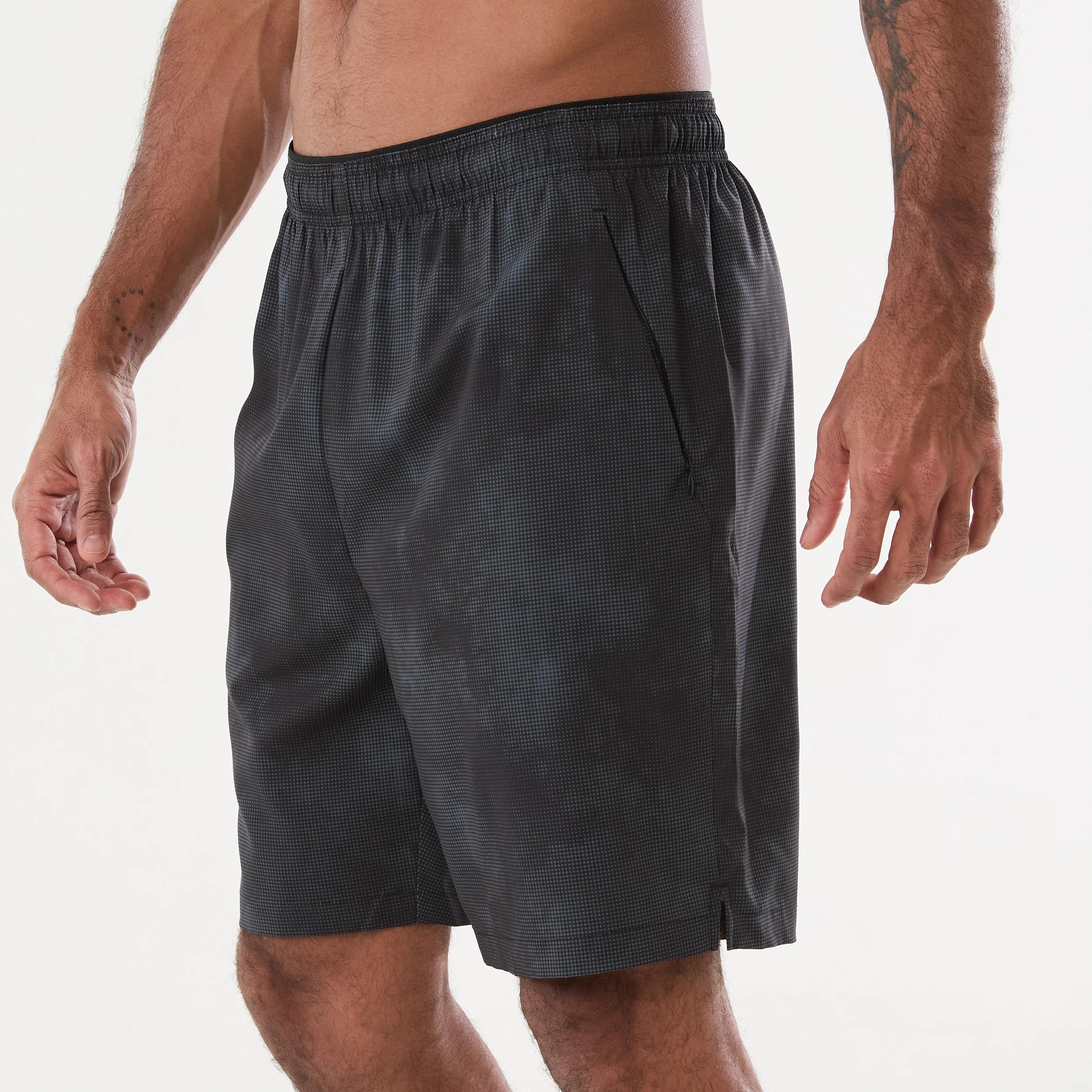 2 Active Mens Gym Shorts GEO HAZE BLACK, 2 of 6