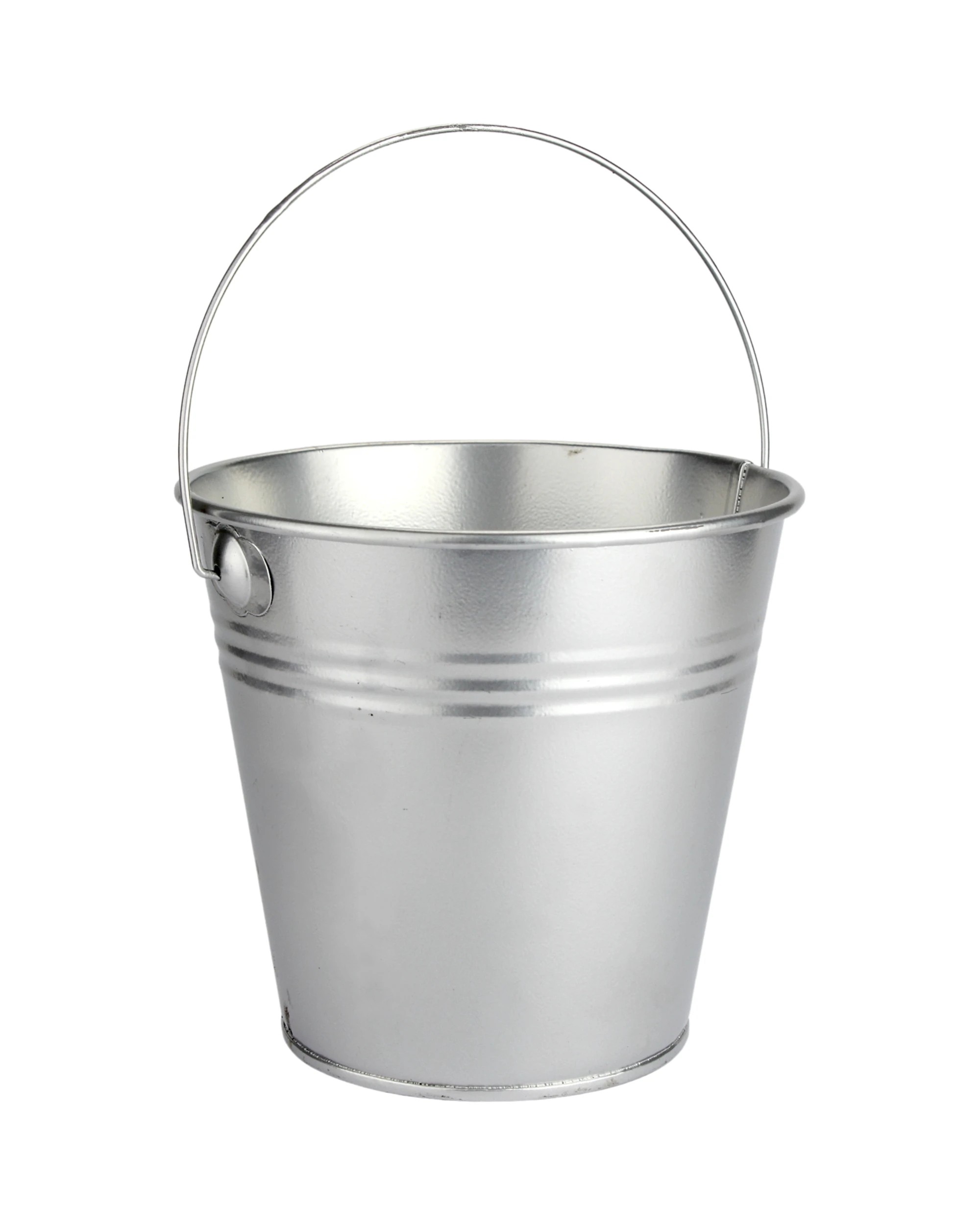 1 Partyrama Silver Metal Bucket 12cm - Silver, 1 of 1