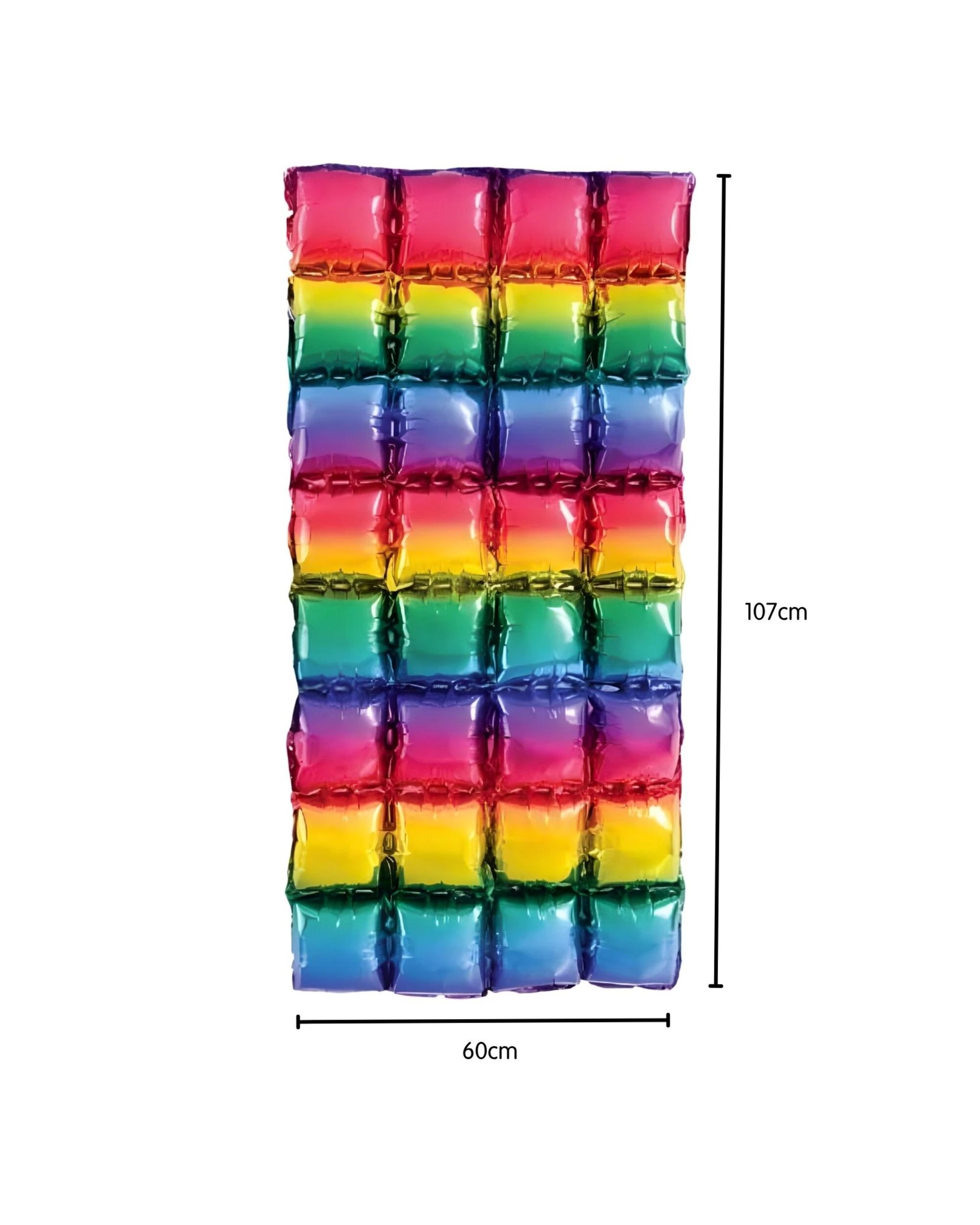 2 Artwrap Rainbow Foil Balloon Backdrop Air Fill Pack of 2 - Metallic, 2 of 4