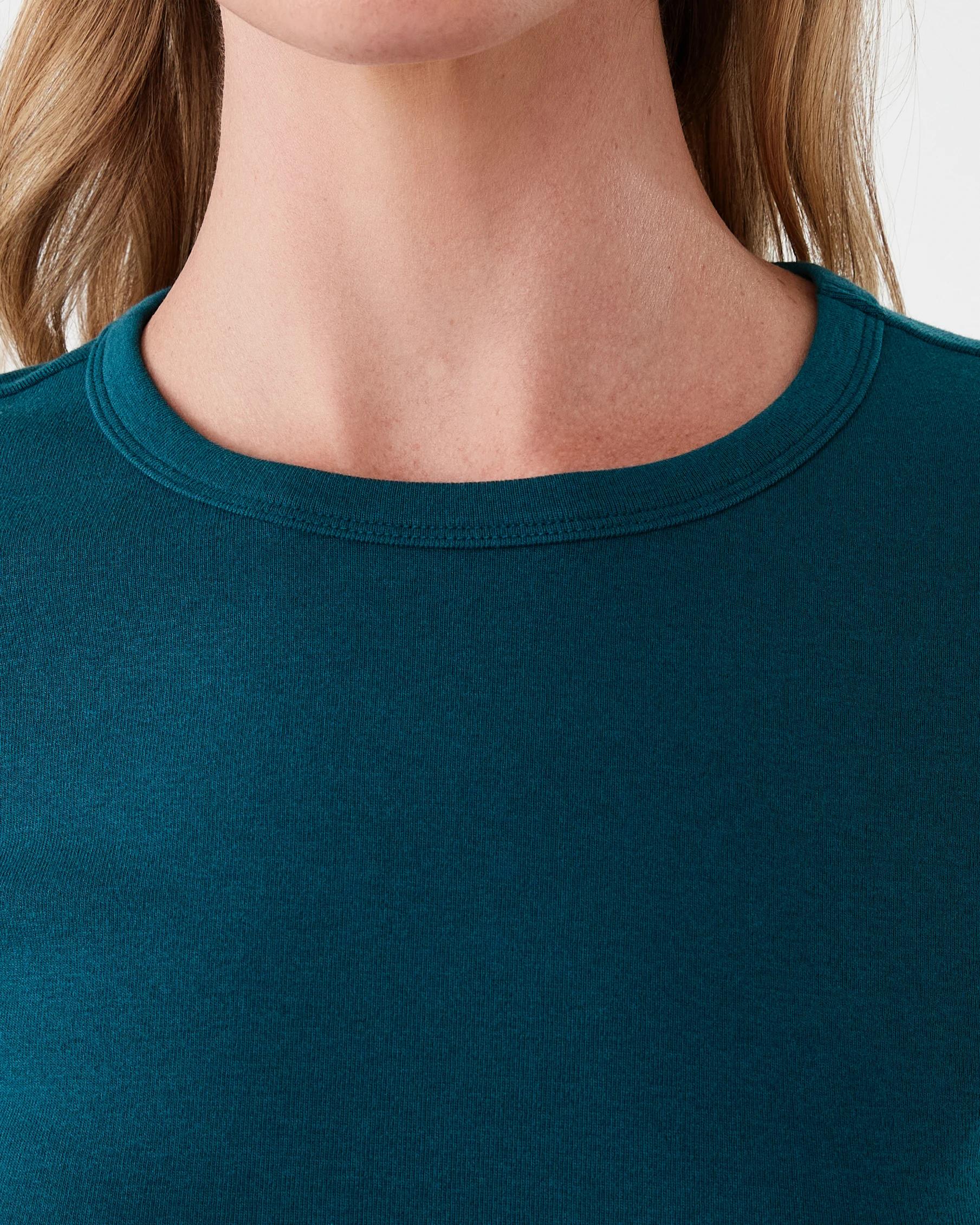 5 Short Sleeve Rib Crew Neck T-shirt Deep Green, 5 of 5