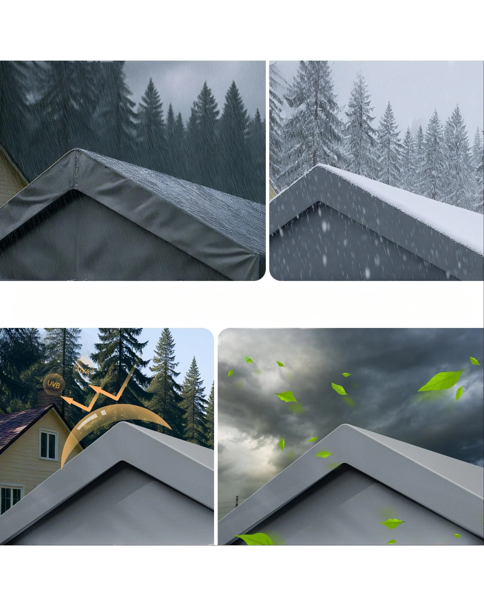 5 Advwin Carport 3x6m Outdoor Portable Garage with Removable and Roll-up Sidewalls/Doors - Grey, 5 of 6