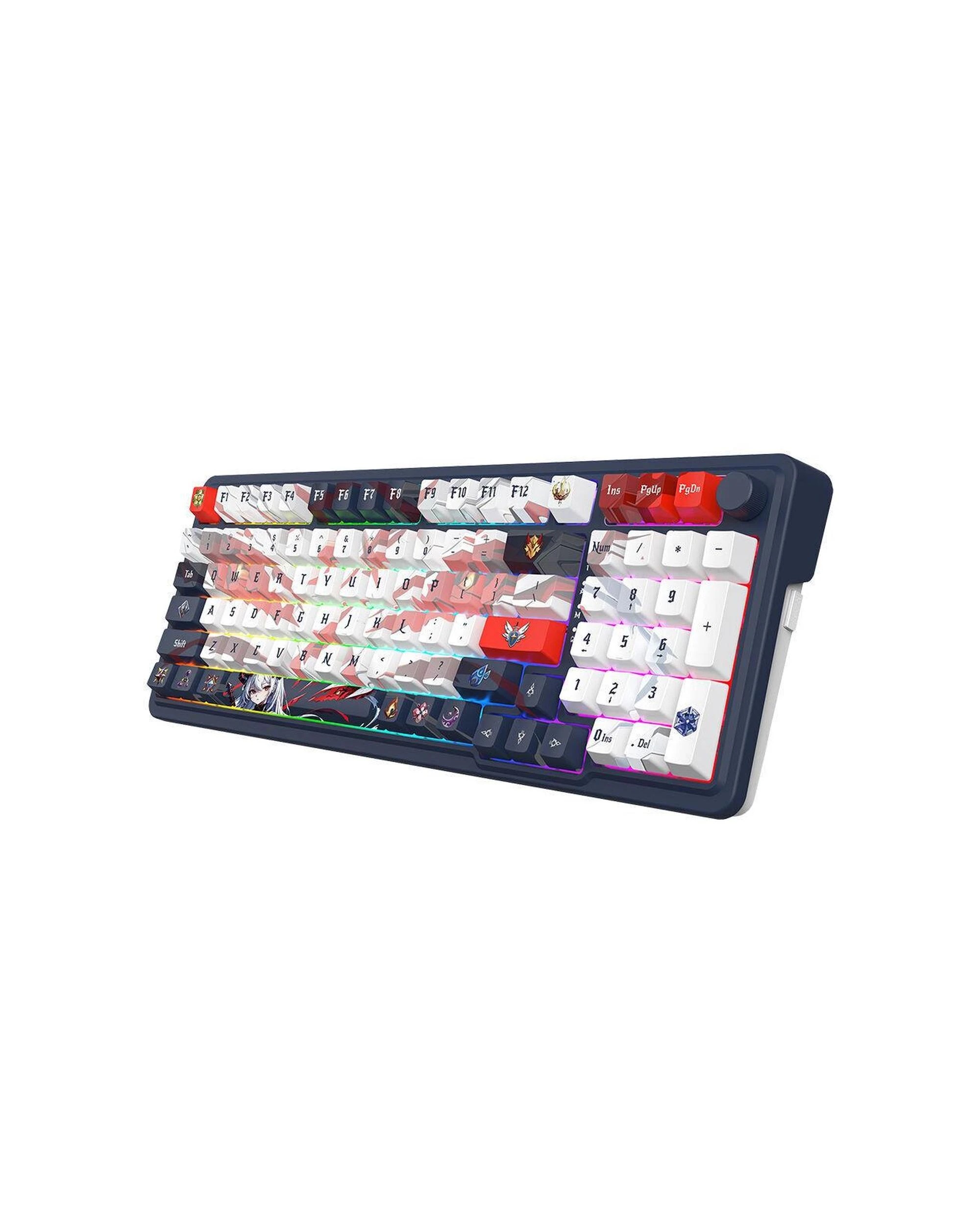 3 Redragon EISA K686AK Pro Navy White 981 Gasket Wireless Mechanical Keyboard, 3 of 8