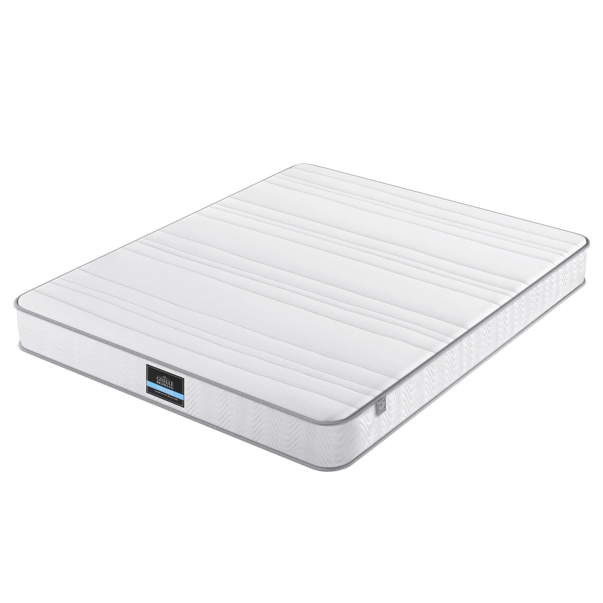 1 Giselle Queen Mattress 20cm with Reinforced Edge Support Egg-Crate - Queen Bed - White, 1 of 3