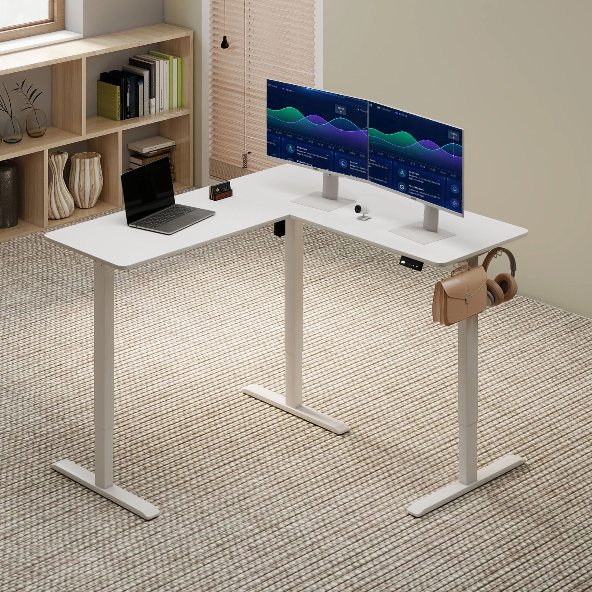7 Levede Electric Standing Desk - White, 7 of 9