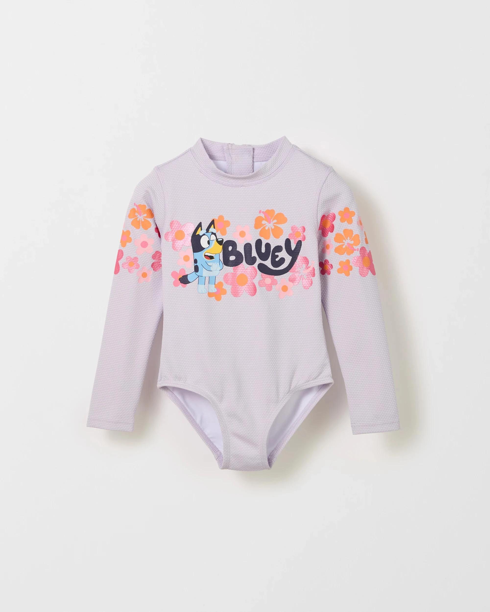 1 Bluey Textured Swim Surfsuit PURPLE, 1 of 2