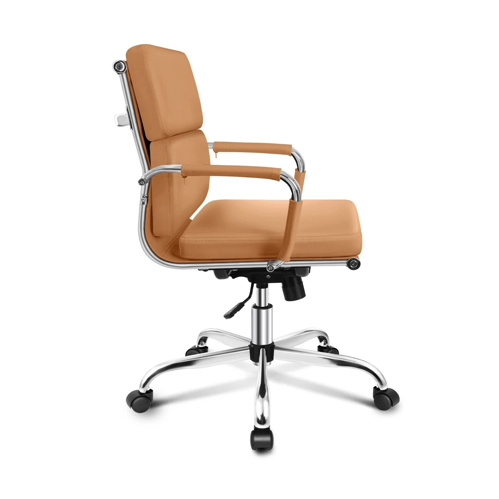 5 Alfordson Office Chair Ergonomic Paddings Executive Computer Seat Mid Back - Brown, 5 of 10