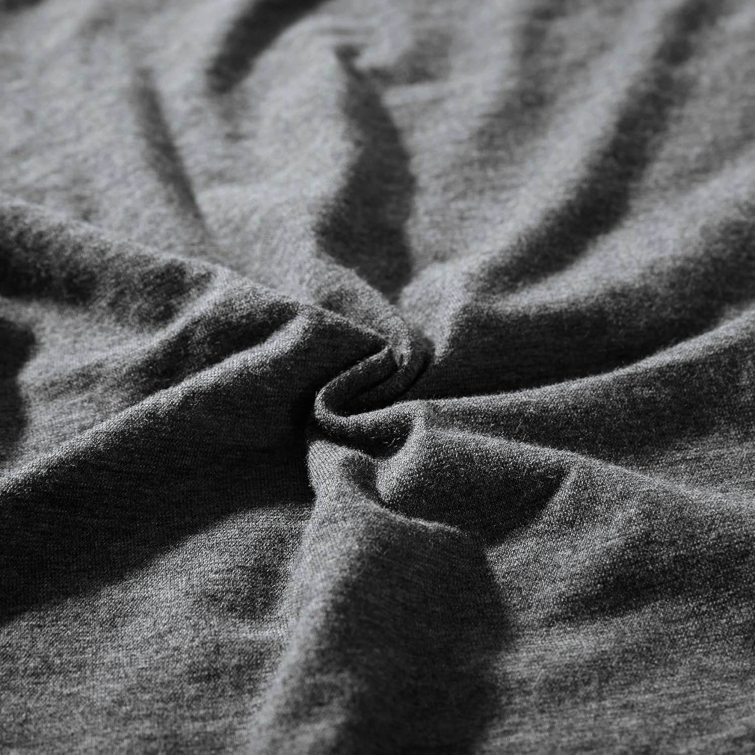 4 Gioia Casa Jersey Cotton Quilt Cover Set Soft Breathable Stretchy - Single Bed - Black, 4 of 5