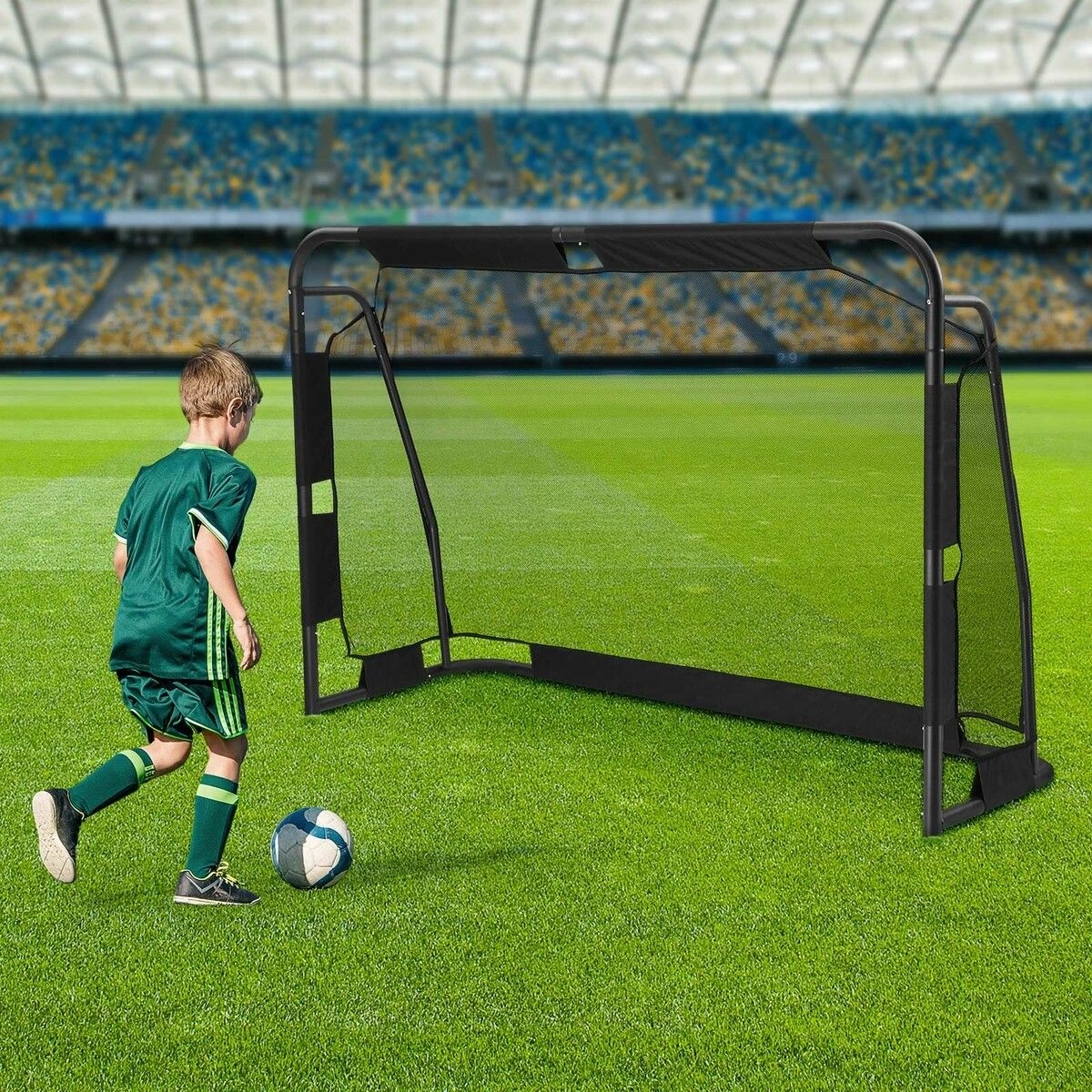 4 Ausway Soccer Goal Football Net Set Metal Frame Backyard, 4 of 6