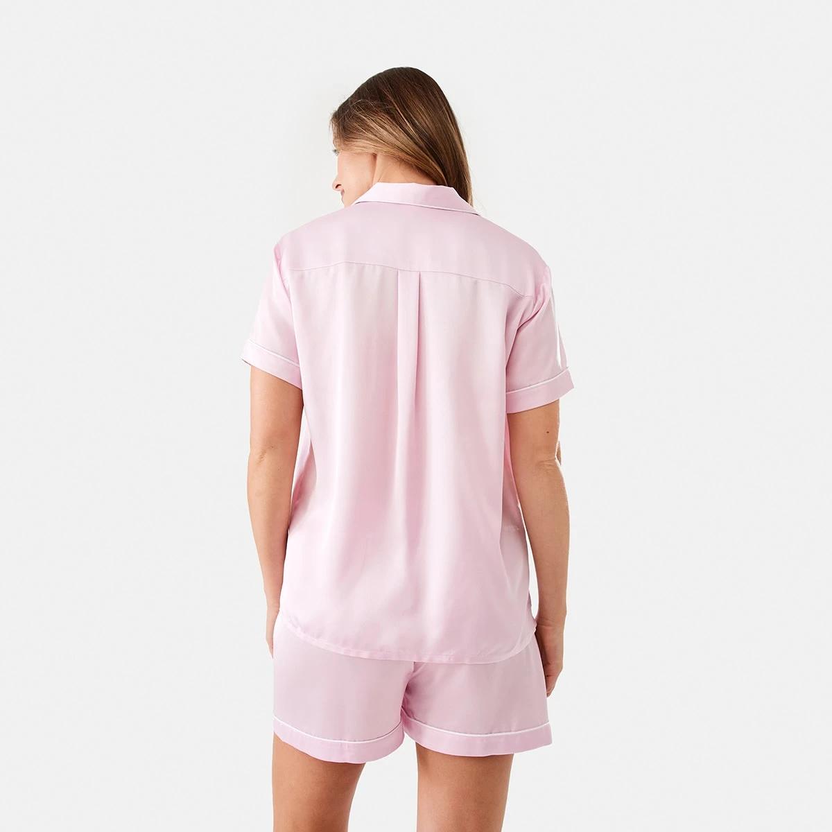 3 Short Sleeve Top and Shorts Satin Pyjama Set BALLERINA, 3 of 10