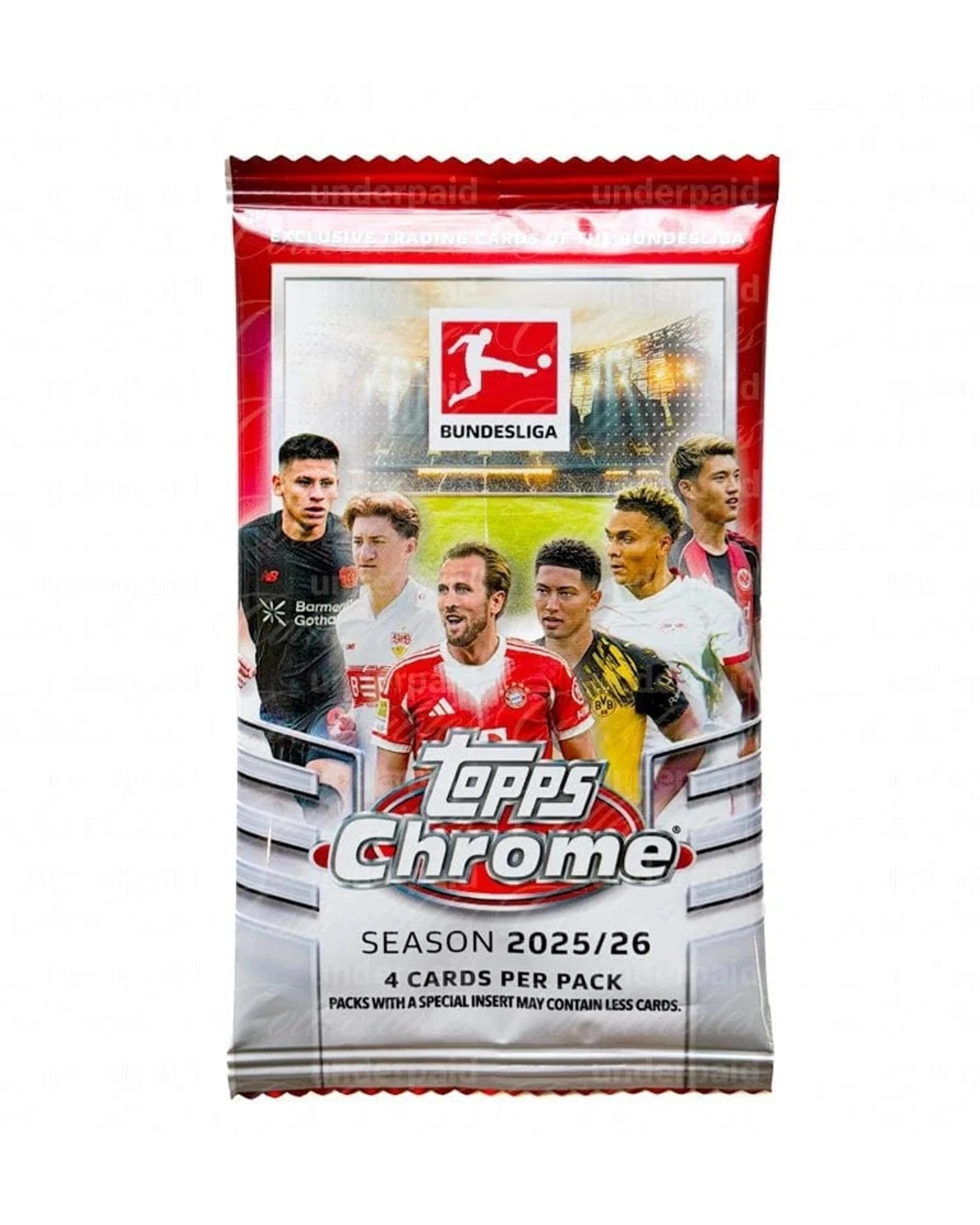 1 Topps 2025/2026 Chrome Bundesliga Soccer Hobby Pack, 1 of 8
