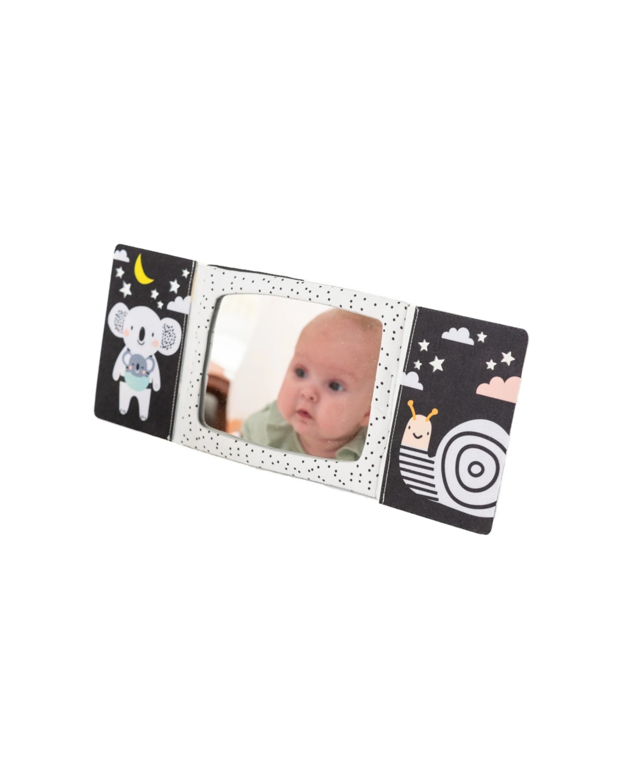 1 Taf Toys Tummy-Time Mirror Book Baby Sensory Development Soft Crinkle - Multi, 1 of 6
