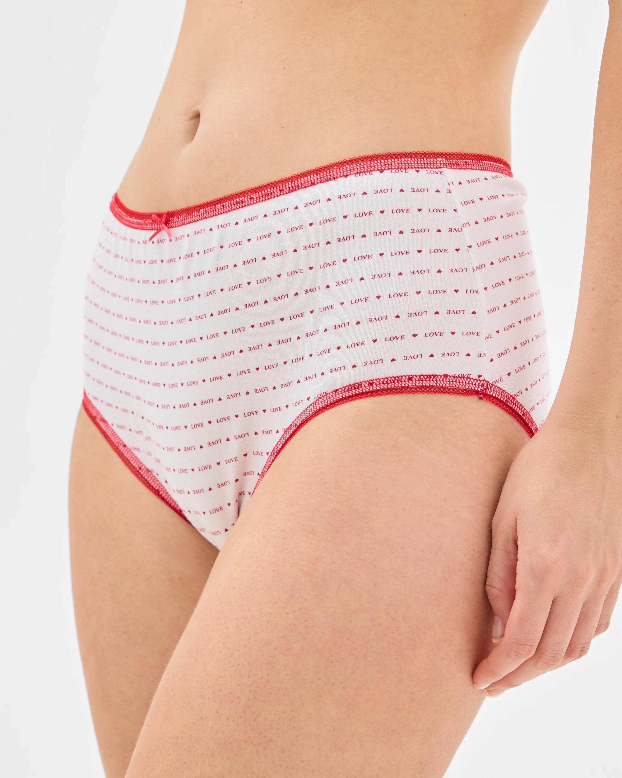 3 Target Womens Australian Cotton Midi Briefs 5 Pack LOVE HEART, 3 of 5