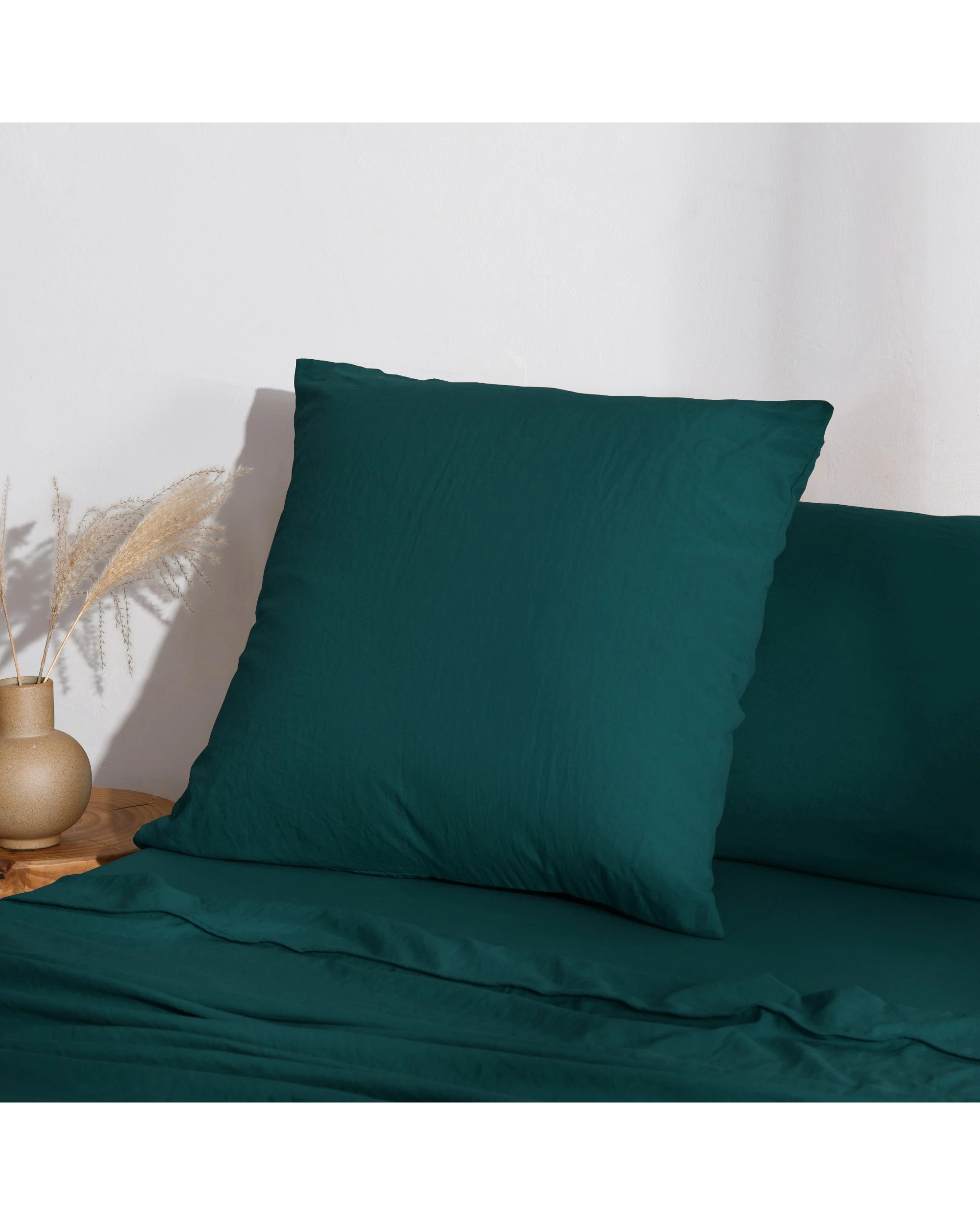 2 Dreamaker Superfine Washed Microfibre European Pillowcase - Teal, 2 of 4