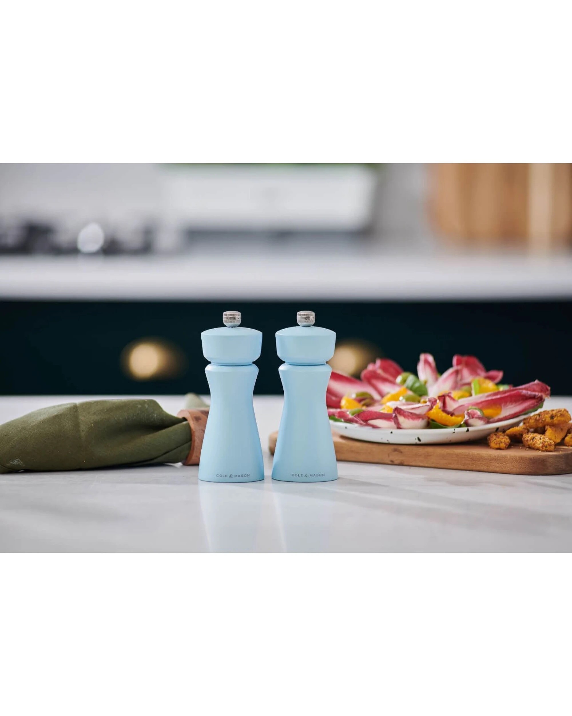 9 Cole & Mason Kenton Salt & Pepper Mill 150mm Adjustable Ceramic Grinder in Blue, 9 of 10