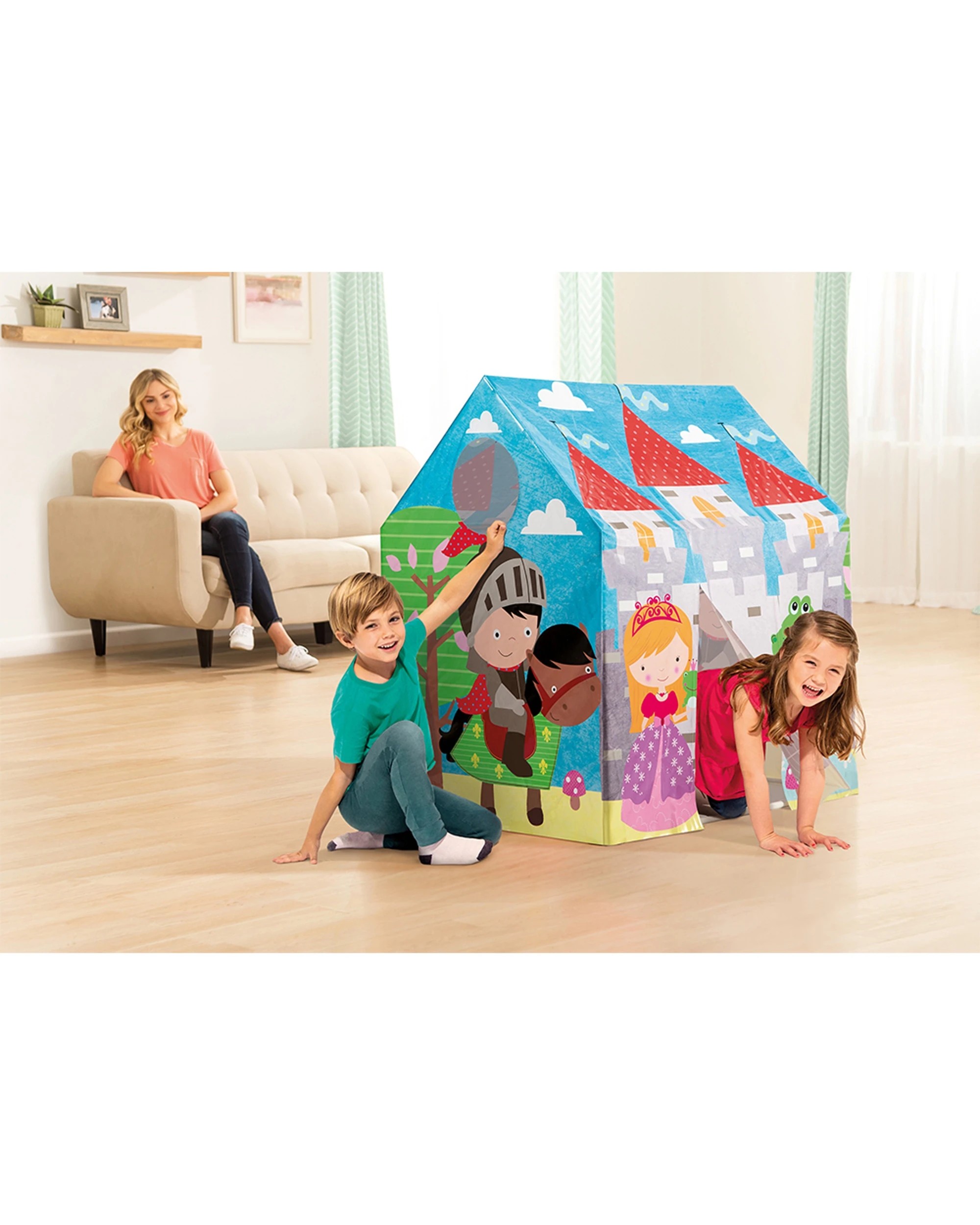 3 Intex Royal Castle Kids/Childrens Vinyl Play Tent - Multi, 3 of 4