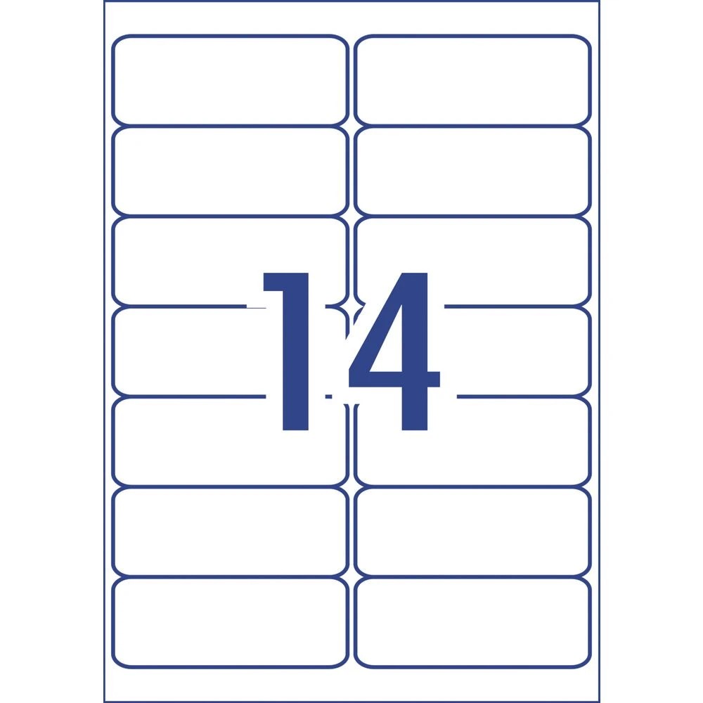 4 Avery 14UP Heavy Duty Laser Labels White 25 Sheets, 4 of 4