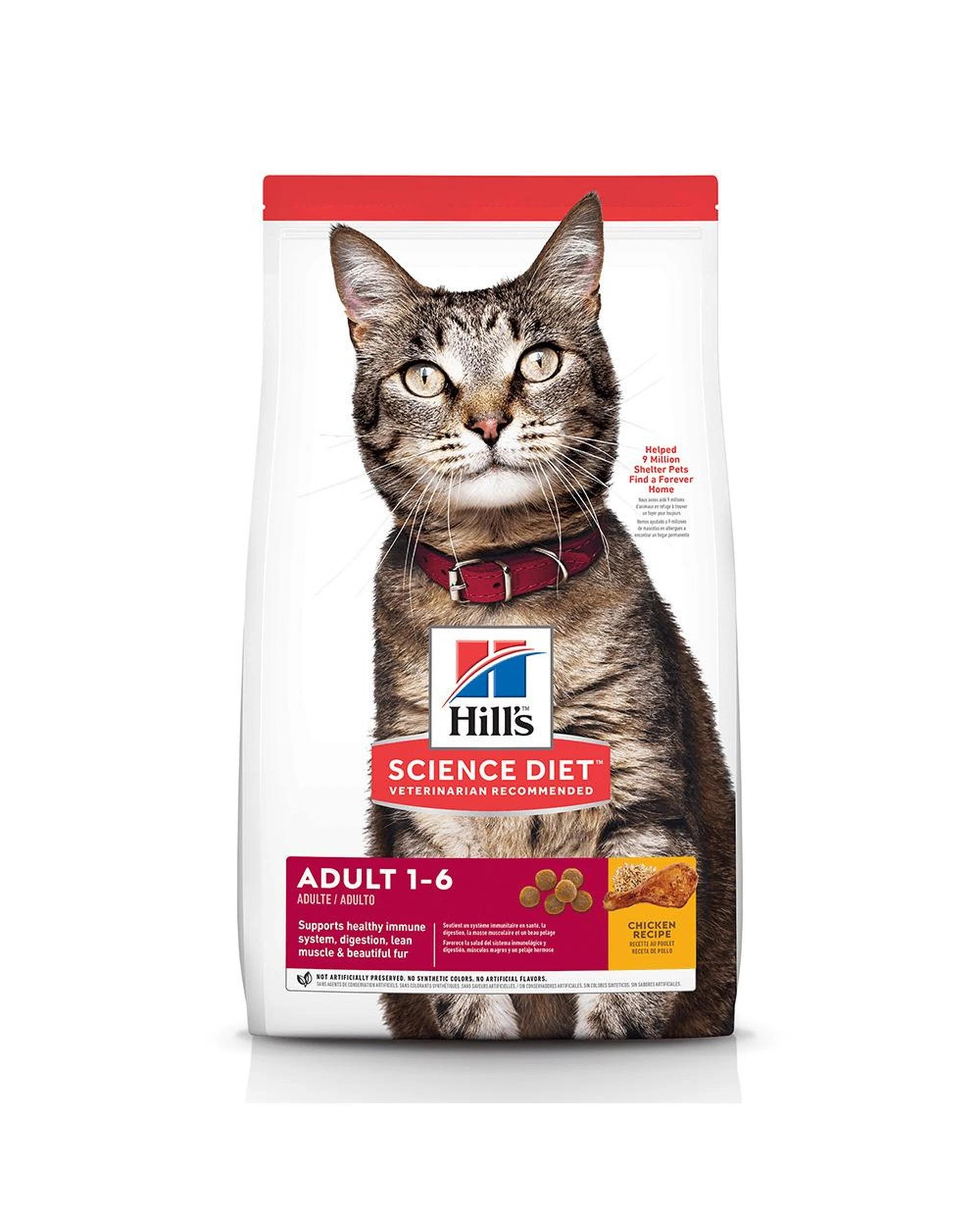 1 Hills Adult 1+ Optimal Care Dry Cat Food Chicken 10kg, 1 of 1