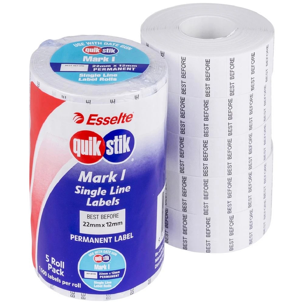 1 QuikStik Mark I Best Before Permanent Labels 5 Pack, 1 of 2