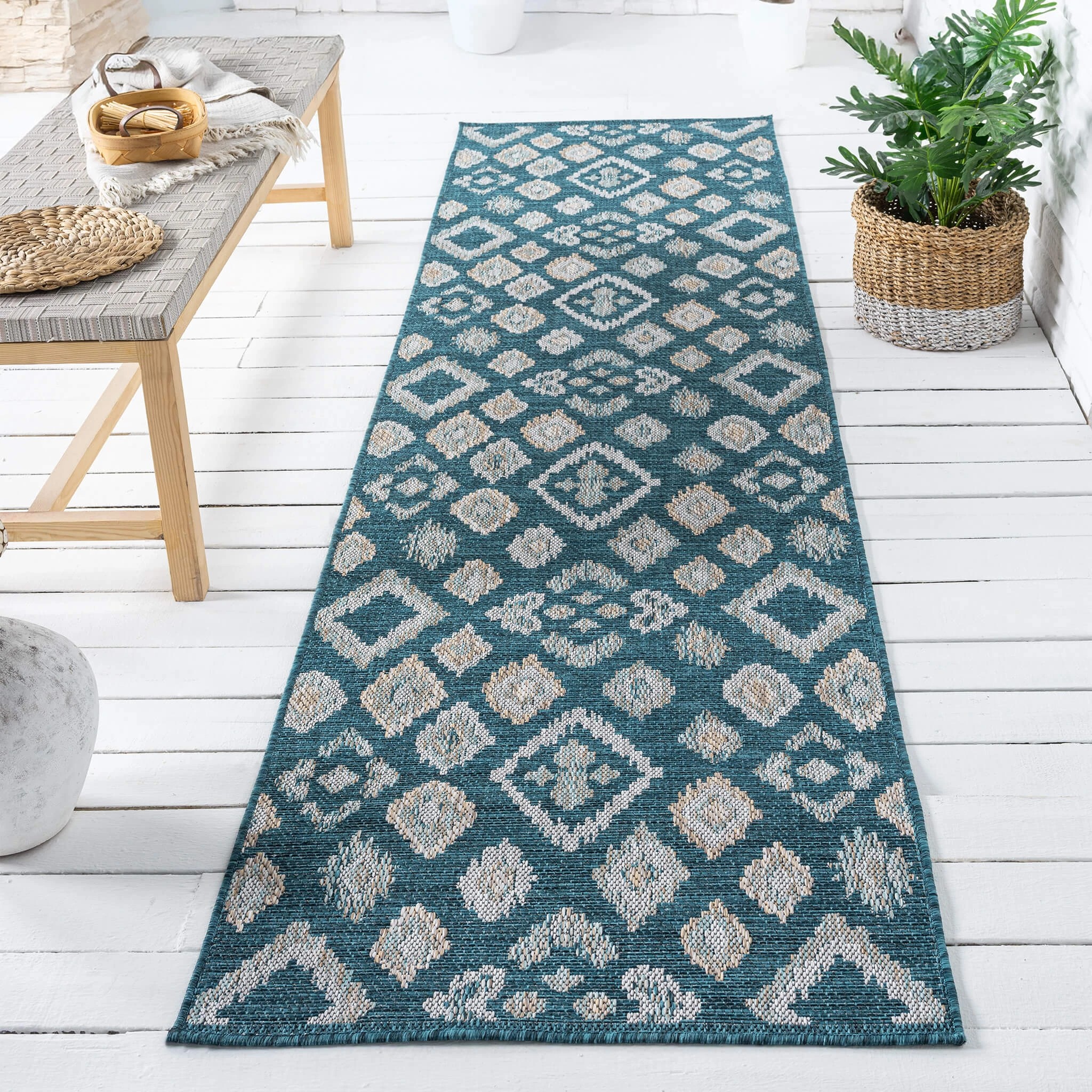 2 La Grace Home Cascade Premium Runner - 80x150cm - Turquoise, 2 of 9
