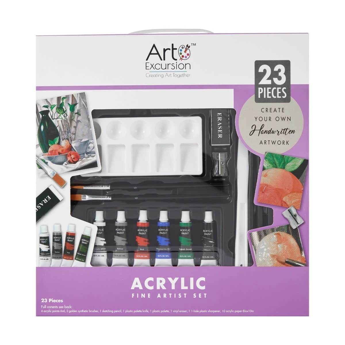 1 23 Piece Acrylic Fine Artist Set, 1 of 8