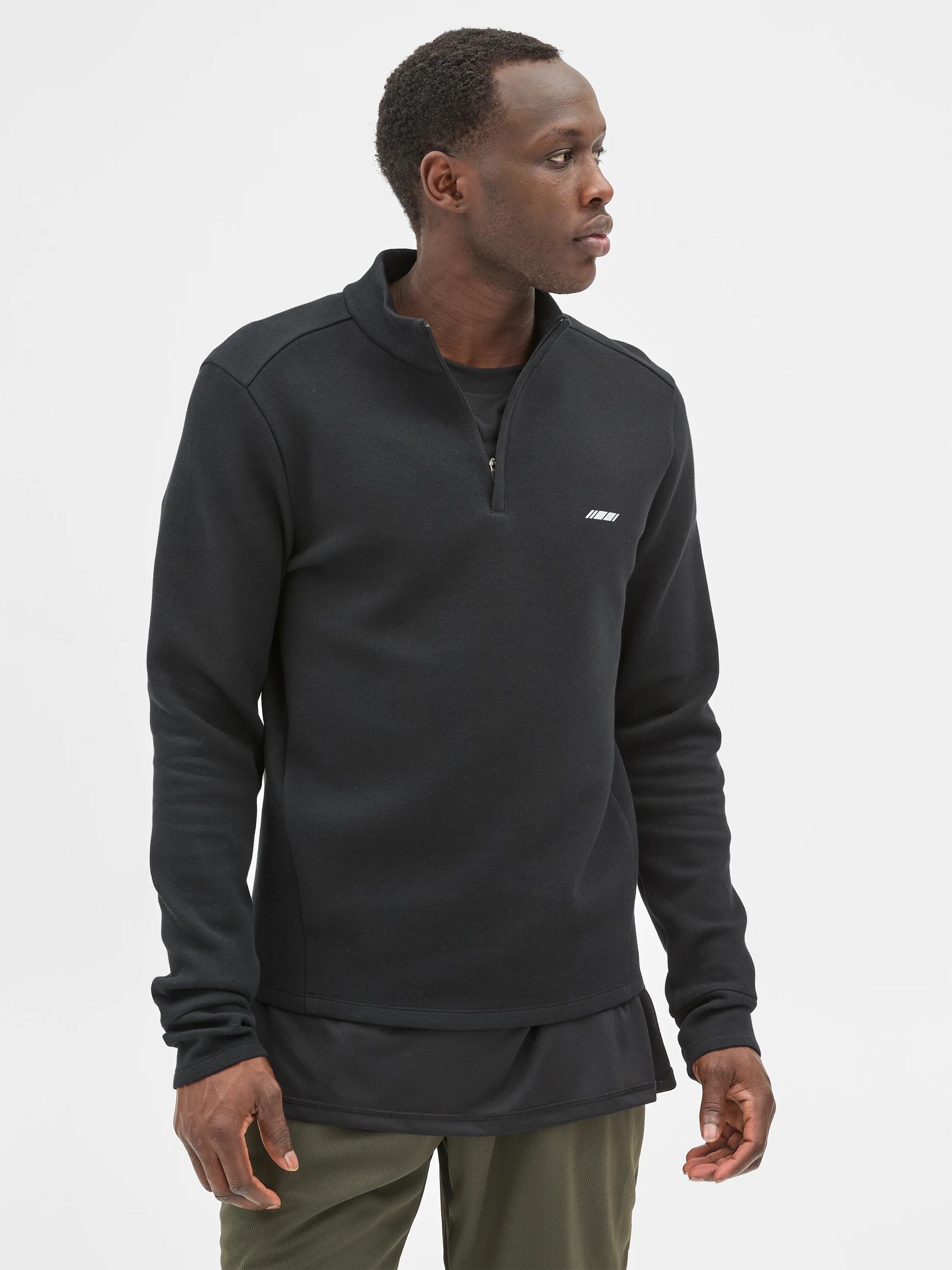 1 Target Australian Cotton Blend Active 1/2 Zip Pullover BLACK, 1 of 6