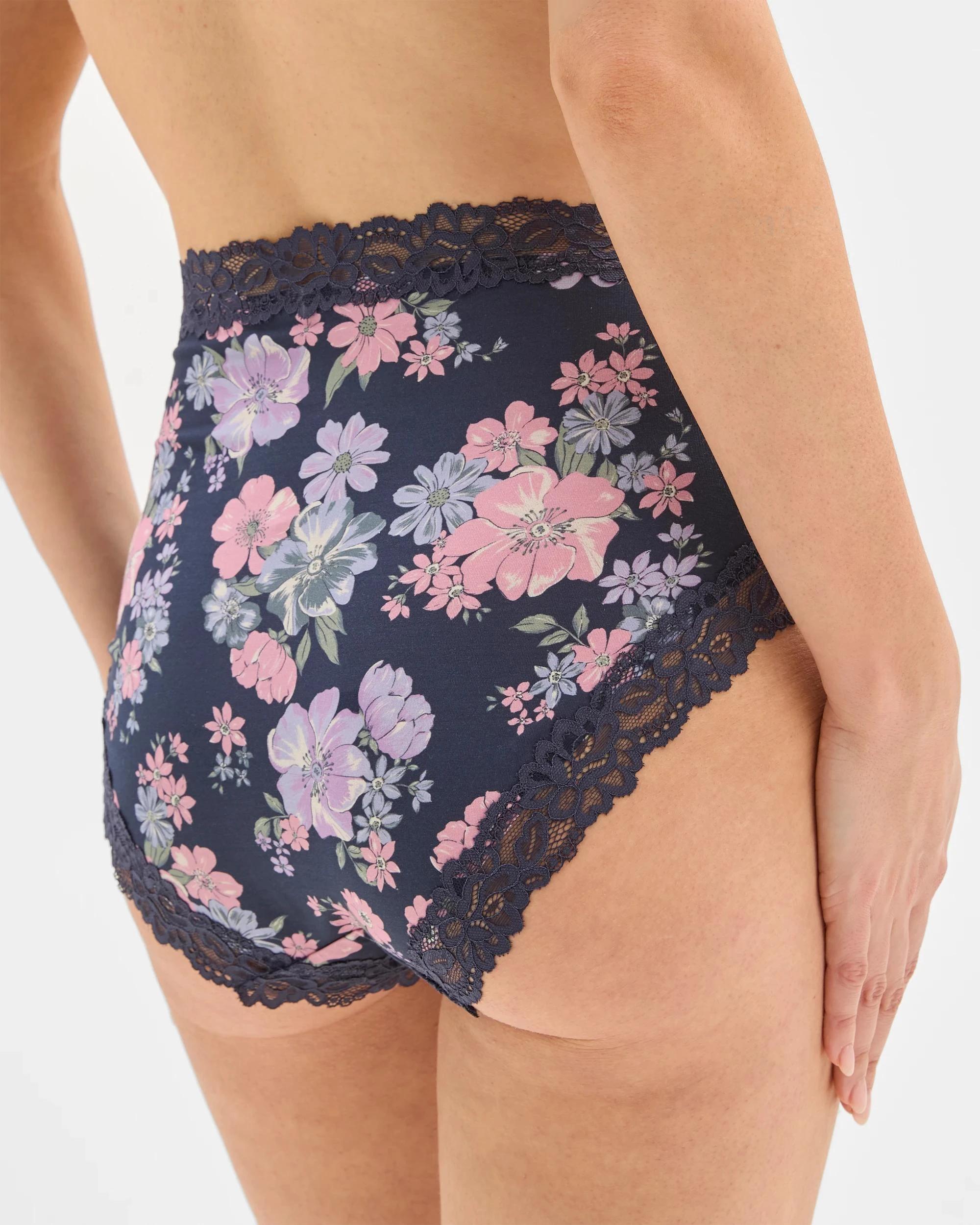 4 Target Womens Modal and Lace Full Briefs 2 Pack ORCHID/ SOLIE FLORAL, 4 of 4
