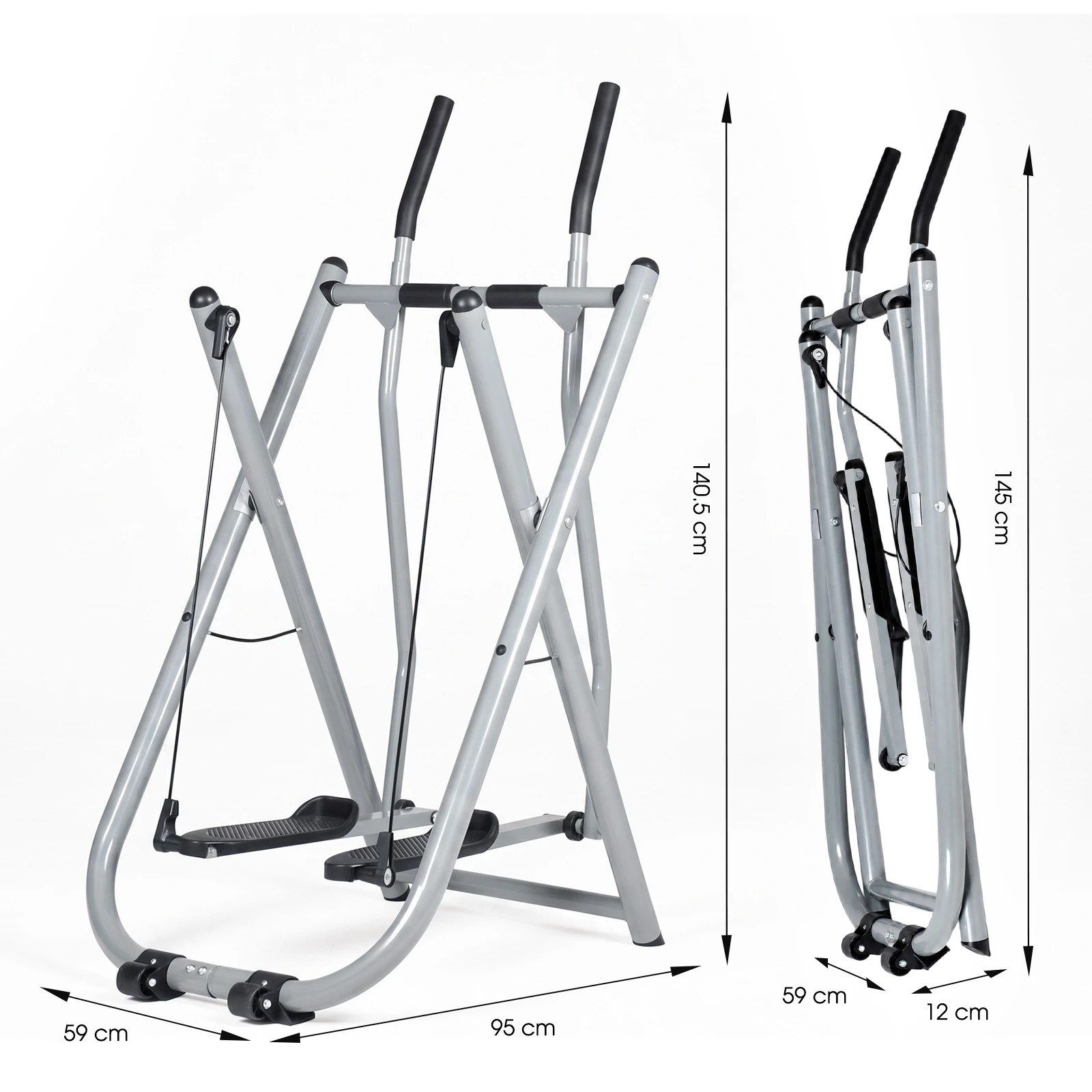 9 Advwin Air Walker Exercise Machine, Adjustable Resistance, Full-Body Low-Impact Cardio Workout - Grey, 9 of 9