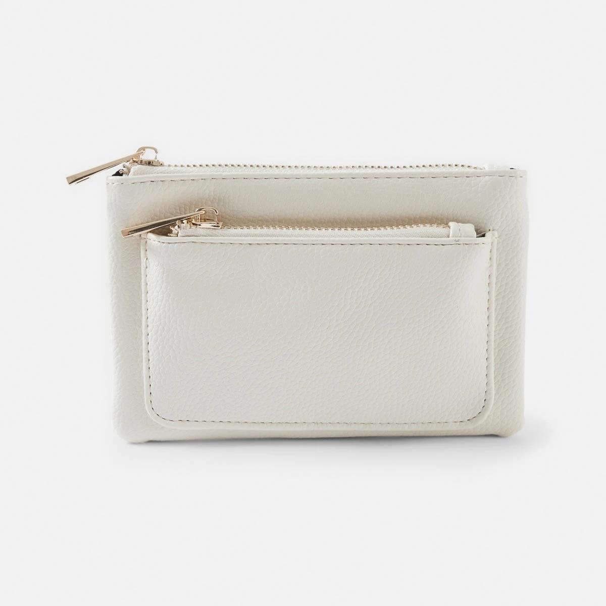 1 Double Pocket Purse OFF WHITE, 1 of 4
