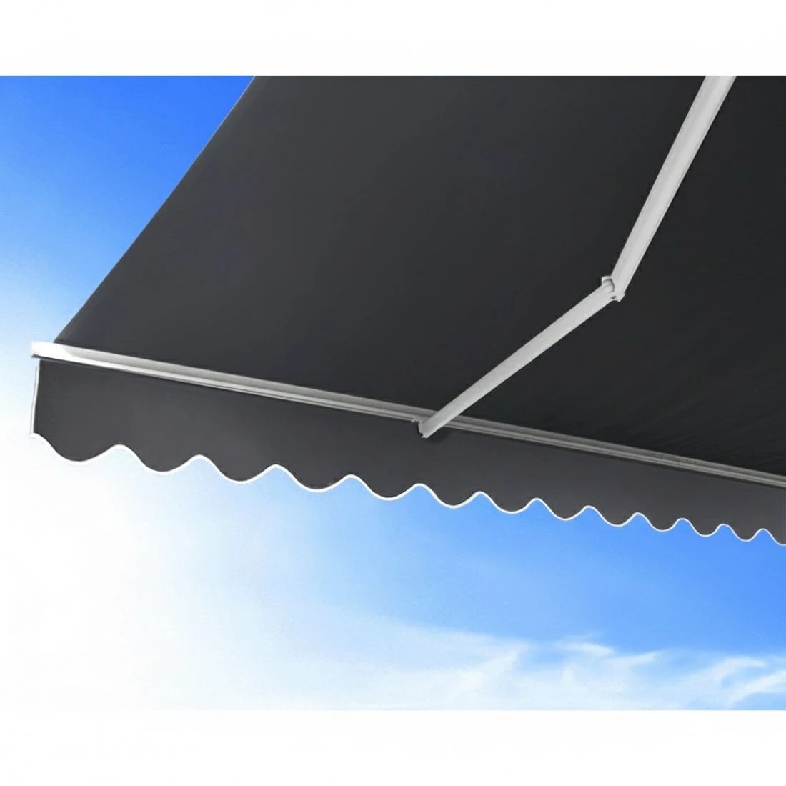 4 Instahut Retractable Folding Arm Awning Motorised Sunshade 3Mx2.5M - Grey, 4 of 6