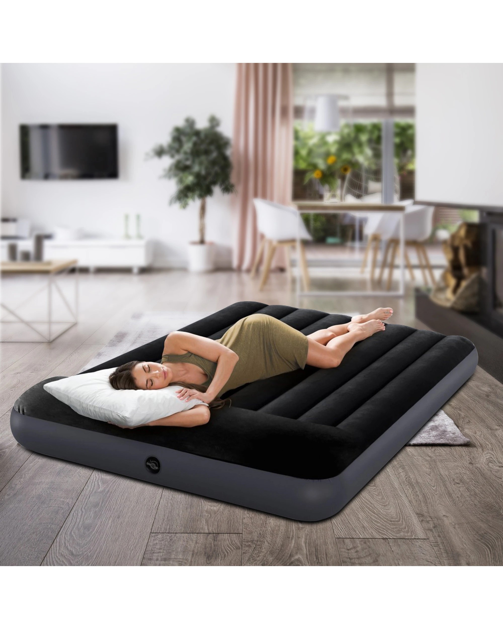 10 Intex Full Dura Beam Pillow Rest Classic Airbed Mattress - Black, 10 of 10