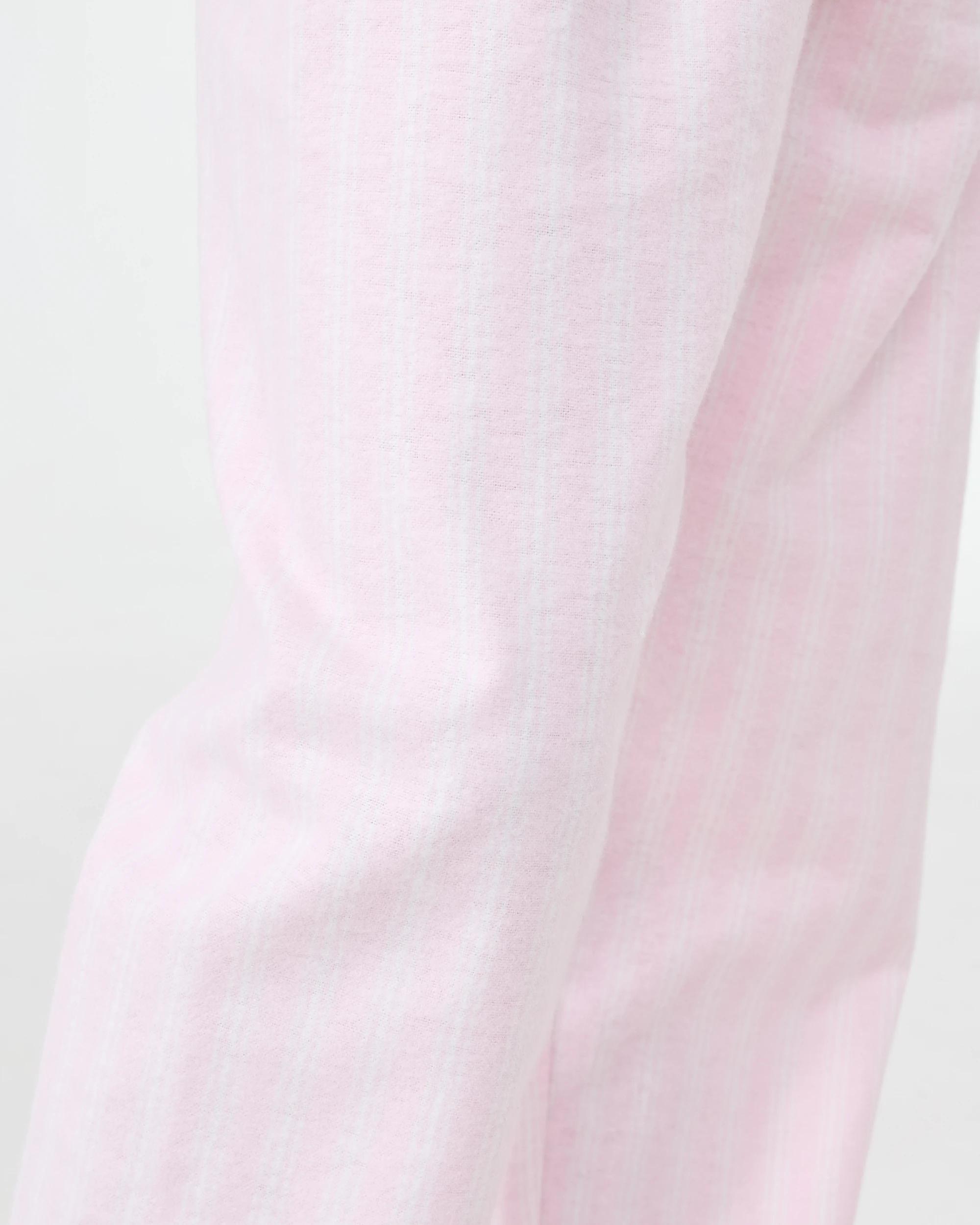 6 Flannel Pyjama Set Pnk Strp, 6 of 7