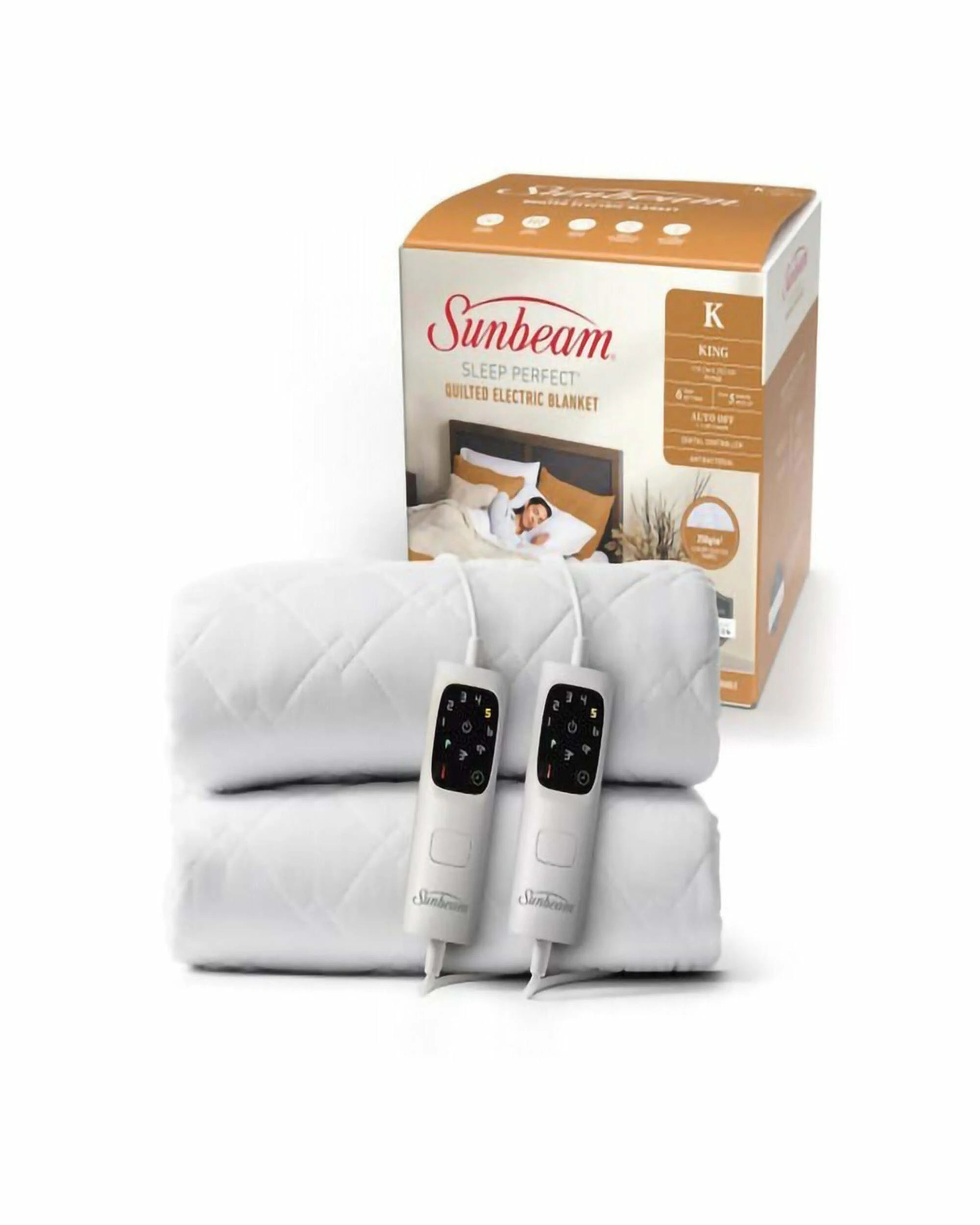 2 Sunbeam Sleep Perfect Quilted Electric Blanket - King, 2 of 2