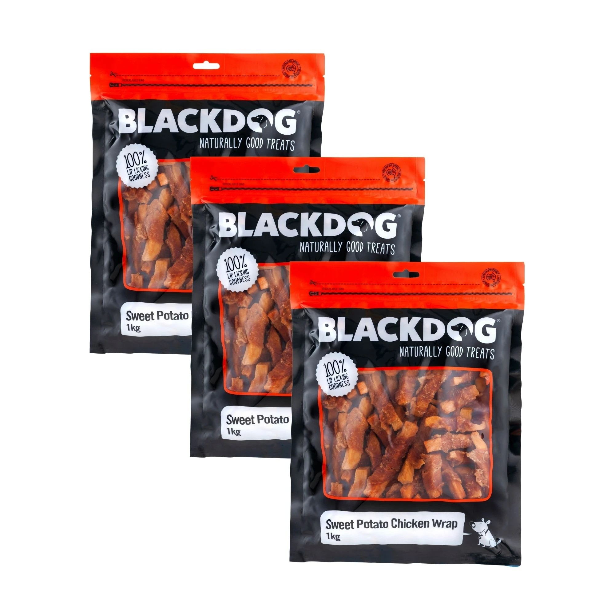 1 Blackdog Sweet Potato and Chick Wrap 1kg x 3pk, 1 of 1