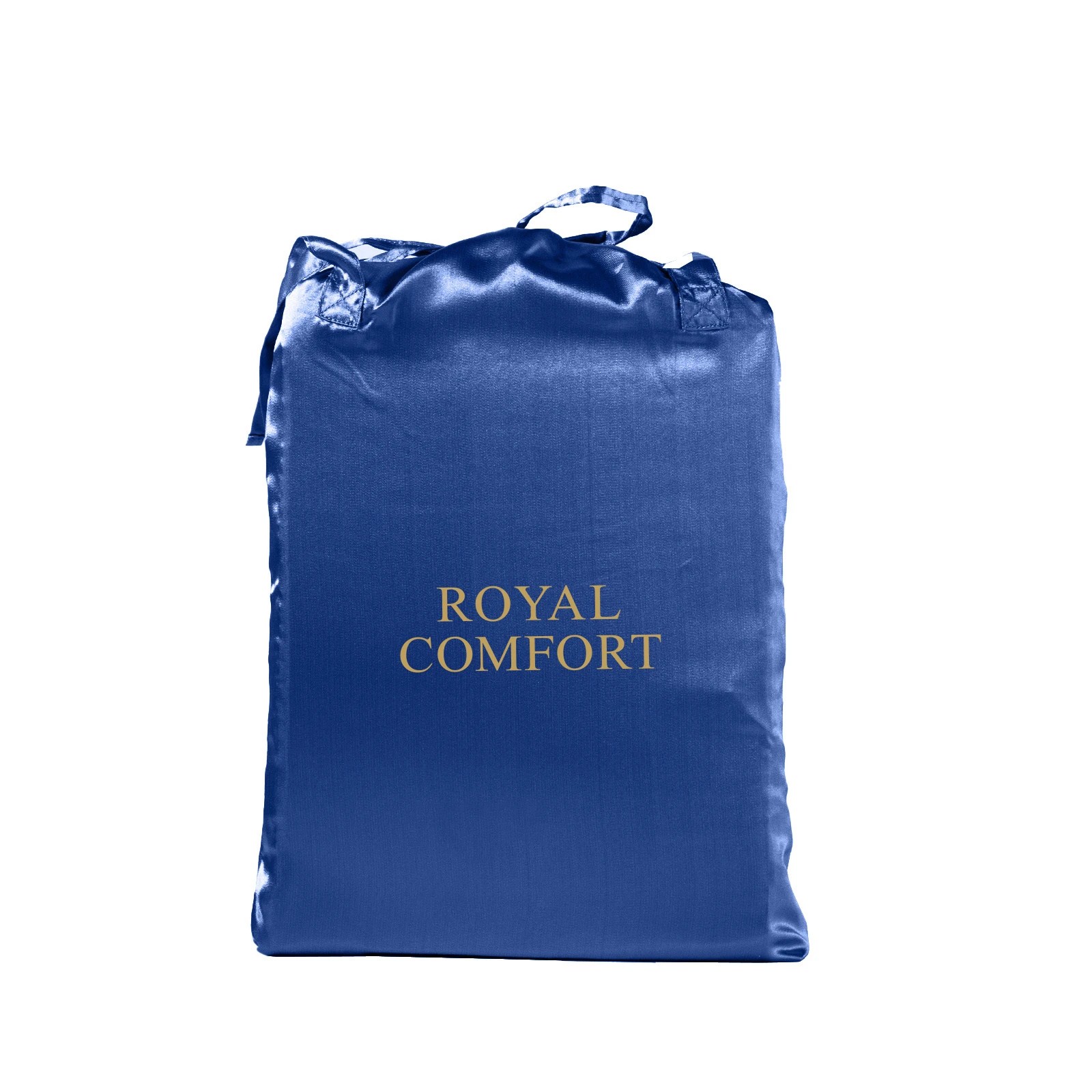 5 Royal Comfort Satin Sheet Set 4 Piece Fitted Flat Sheet Pillowcases Silky Smooth - King Bed - Blue, 5 of 9
