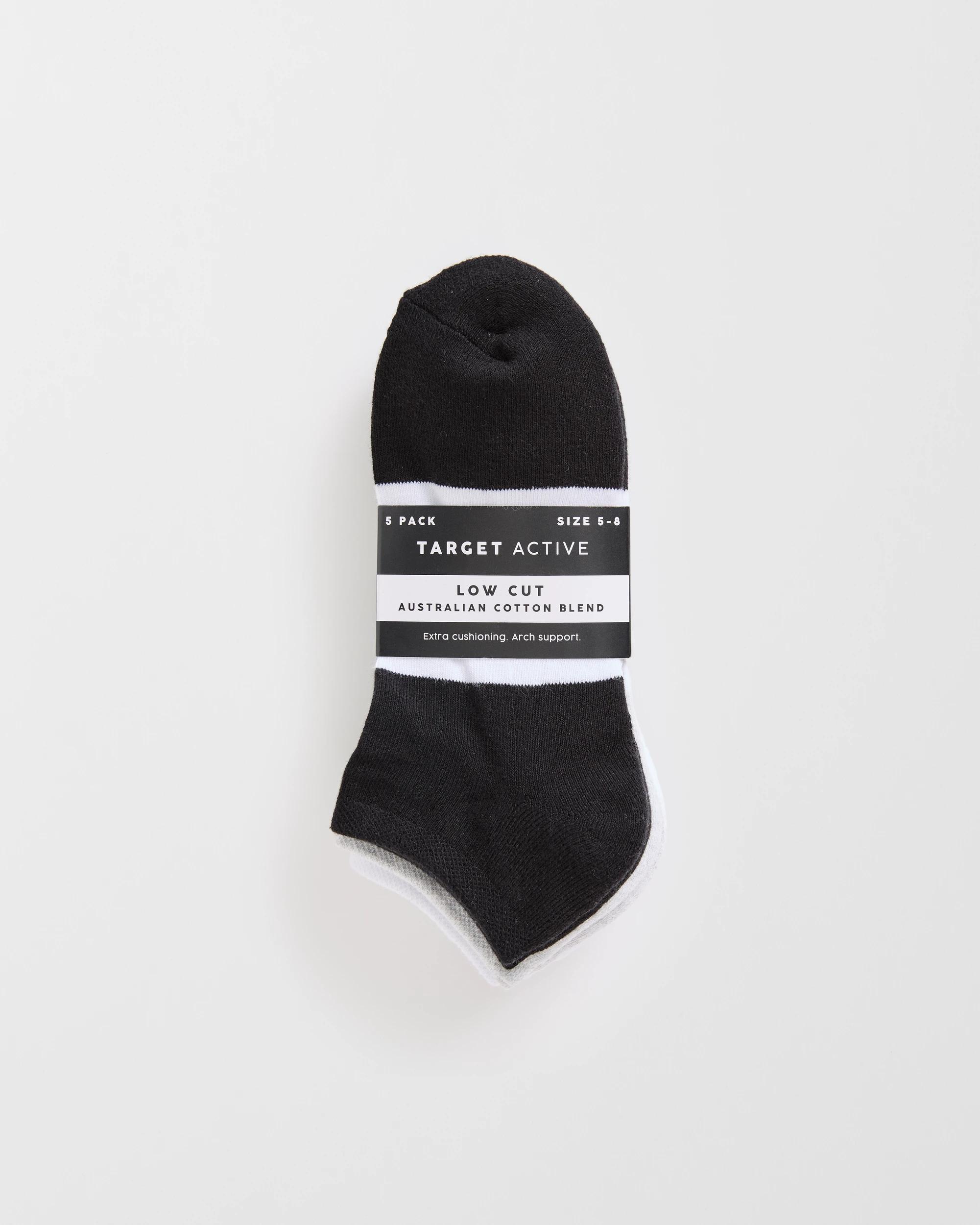 3 Target Woman Australian Cotton Blend 5 Pack Sport Cushioned Low Cut Socks MULTI, 3 of 3