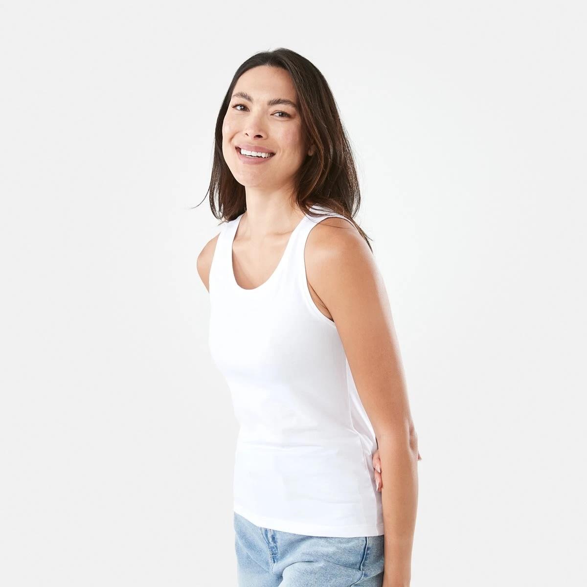 2 Sleeveless Stretch Tank WHITE, 2 of 6