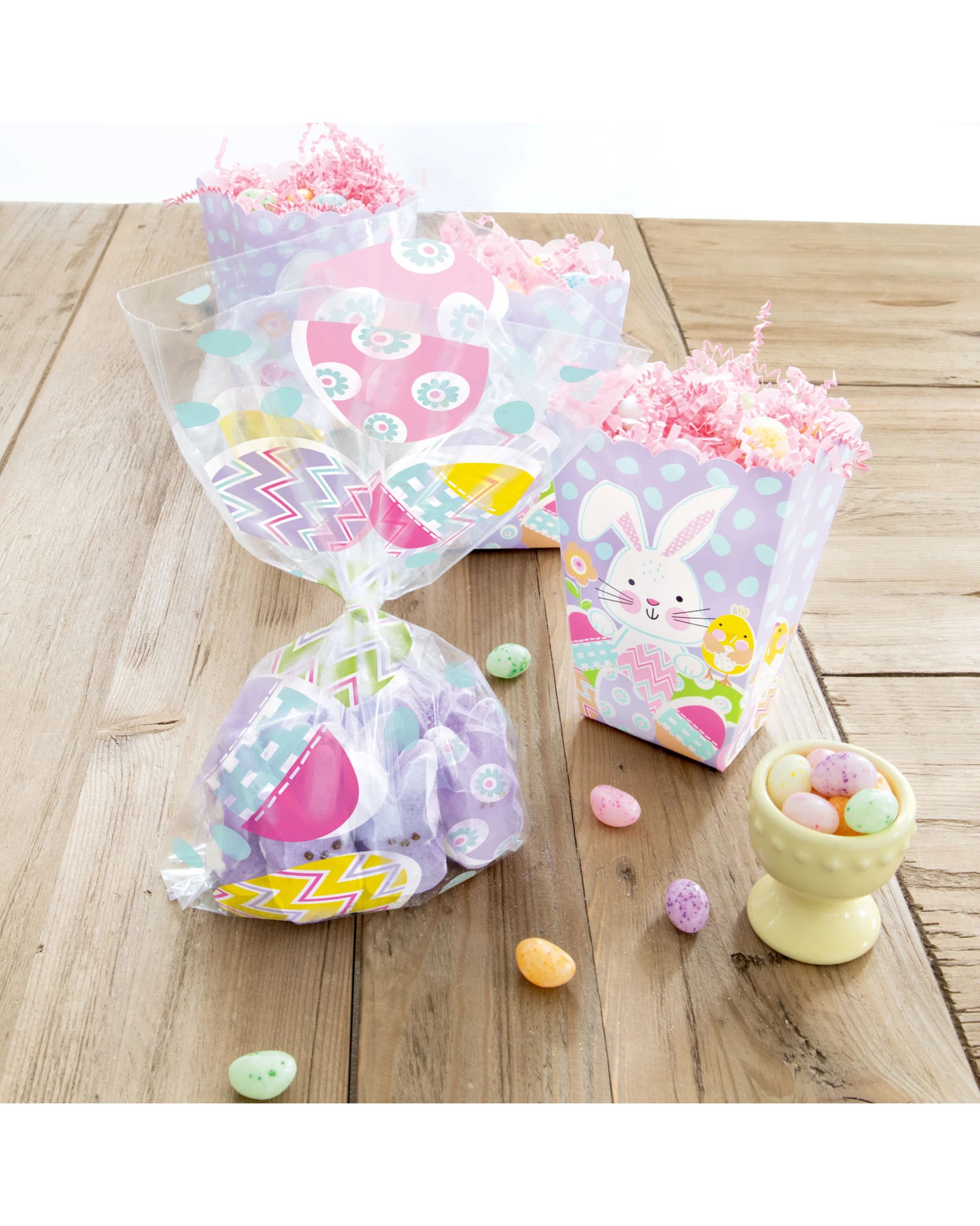 2 Unique Lilac Easter Cellophane Treat Bags Pack of 20, 2 of 2
