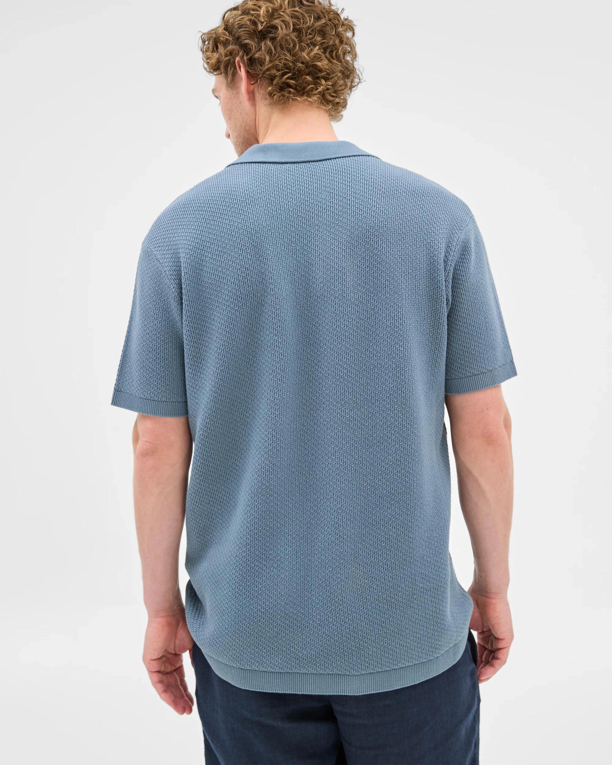 5 Target Australian Cotton Knitted Polo Top FADED BLUE, 5 of 8