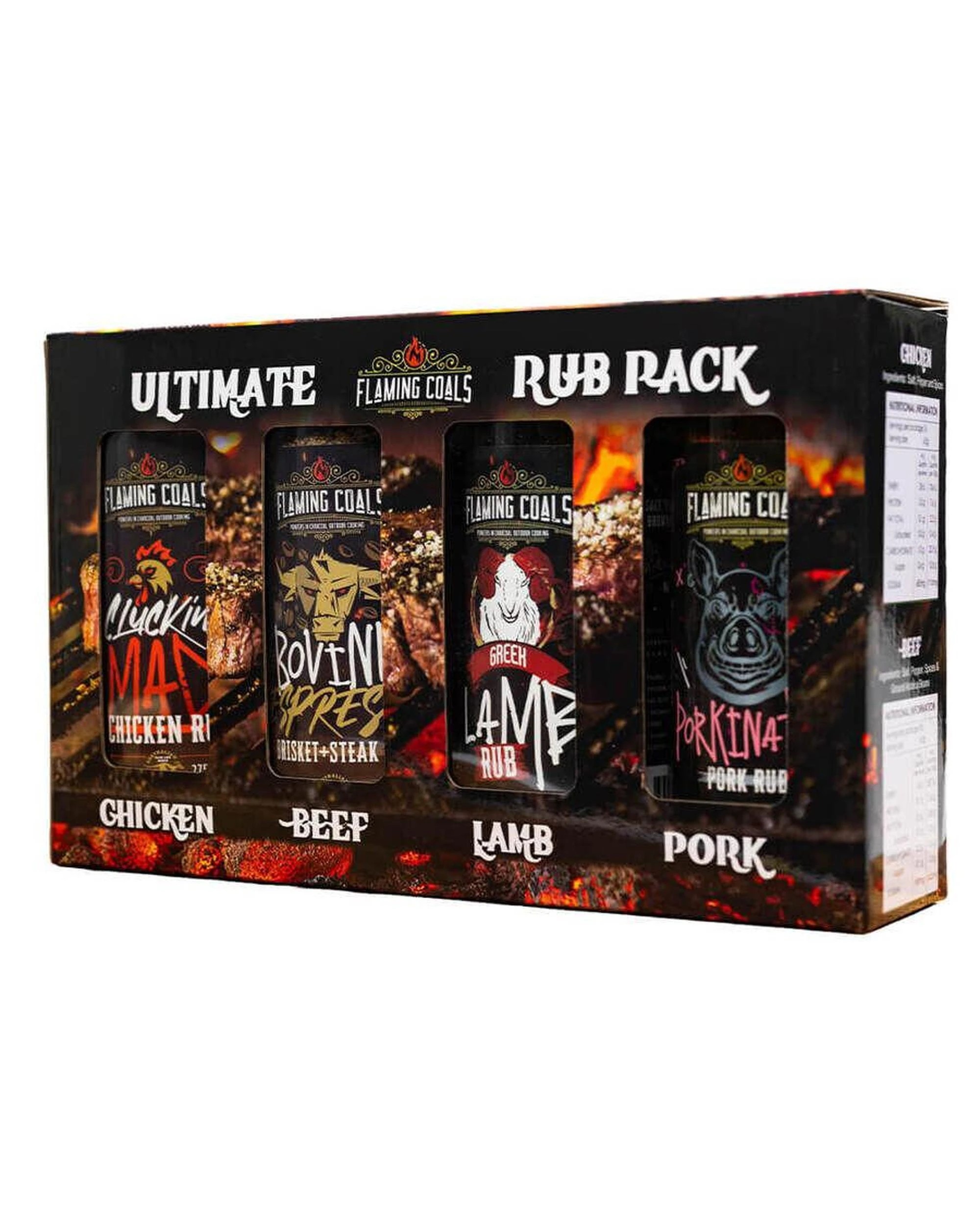 3 Flaming Coals Ultimate 4 Rub Pack - Giftbox Set, 3 of 9