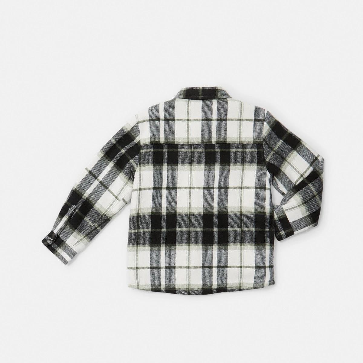 10 Sherpa Lined Plaid Jacket Grn Check, 10 of 10